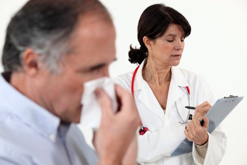 Patient in doctors appointment