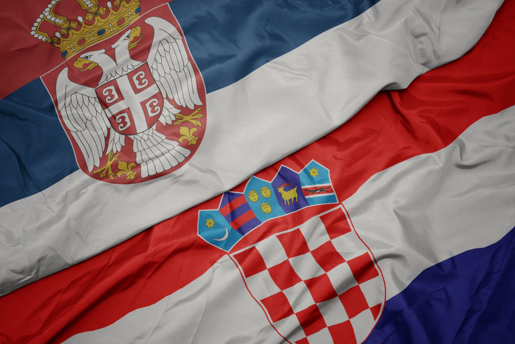 hrvatska zastava, srpska zastava, Hrvatska i Srbija