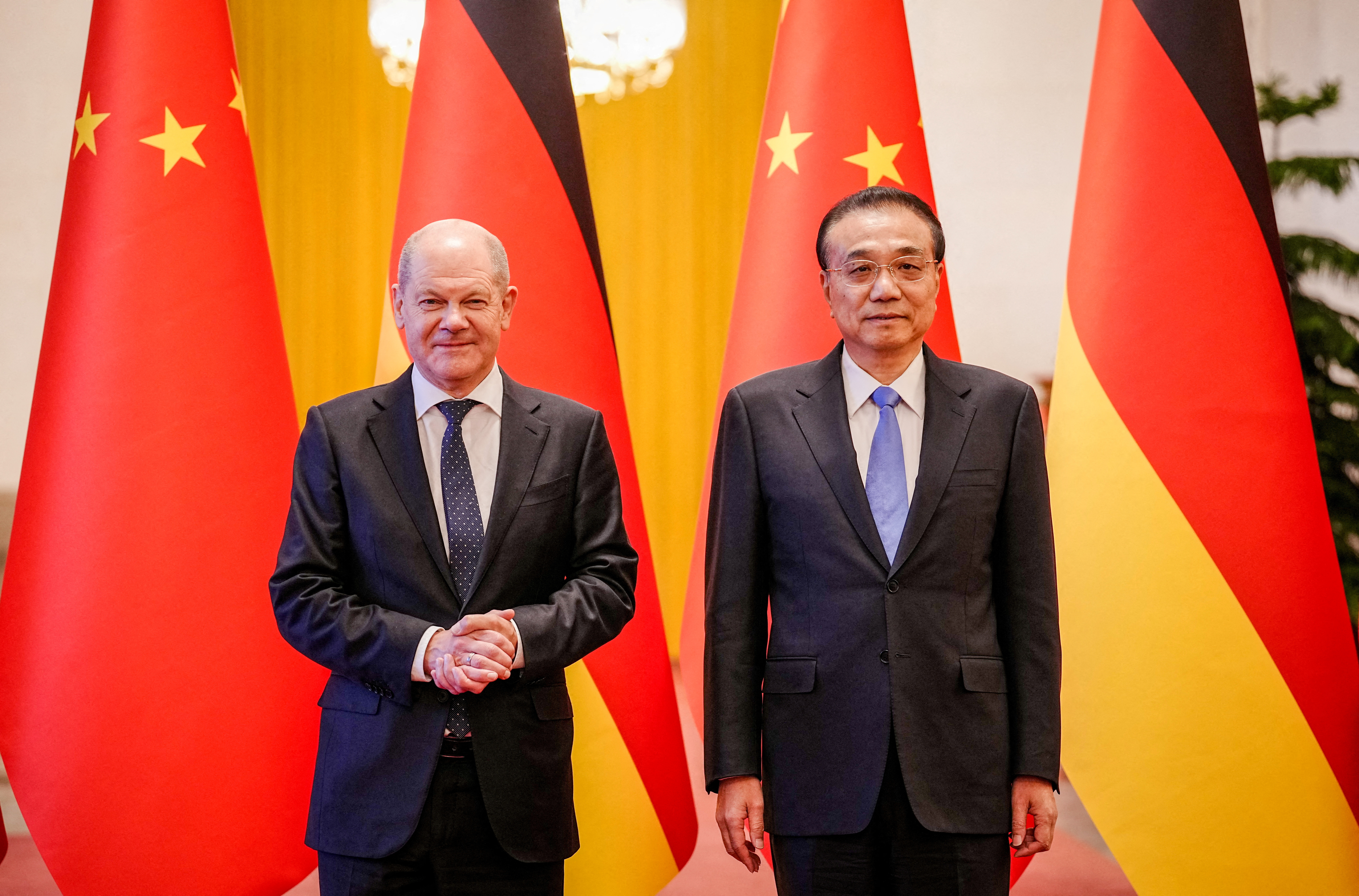 Olaf Scholz i Li Keqiang