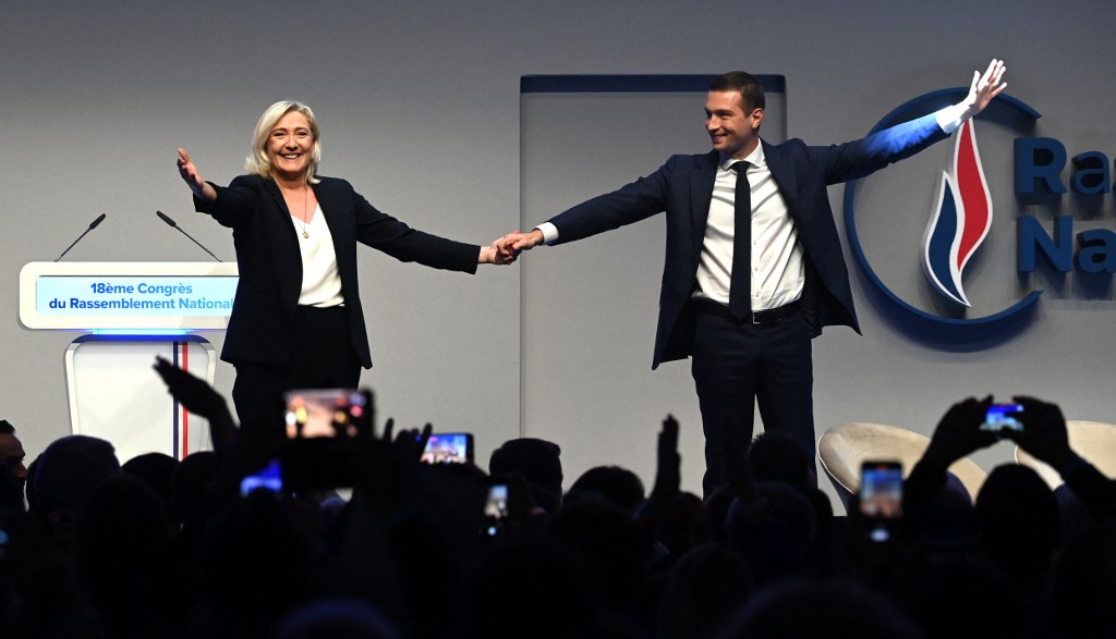 marine le pen, jordan bardella