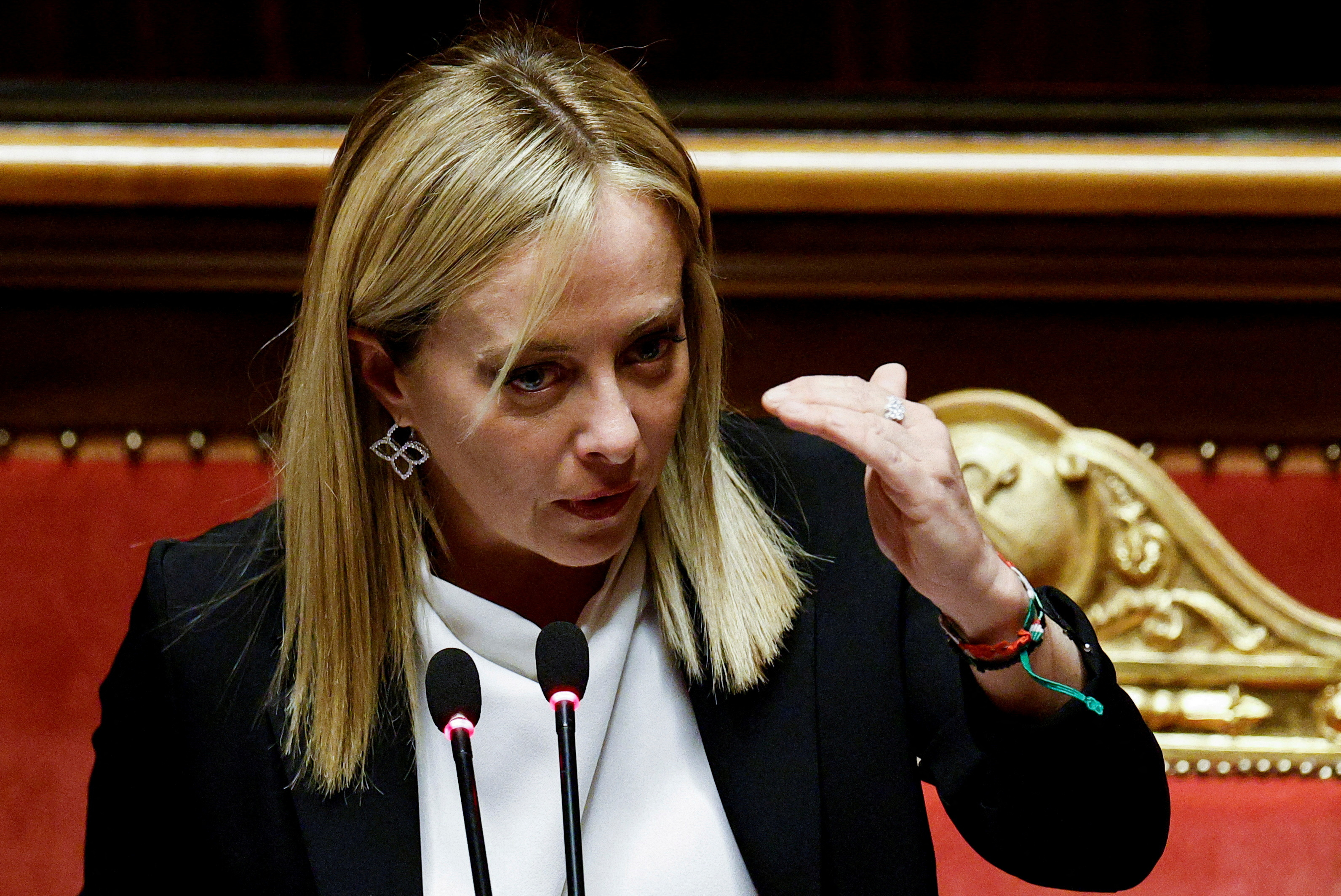 FILE PHOTO: Italy's Prime Minister Giorgia Meloni
