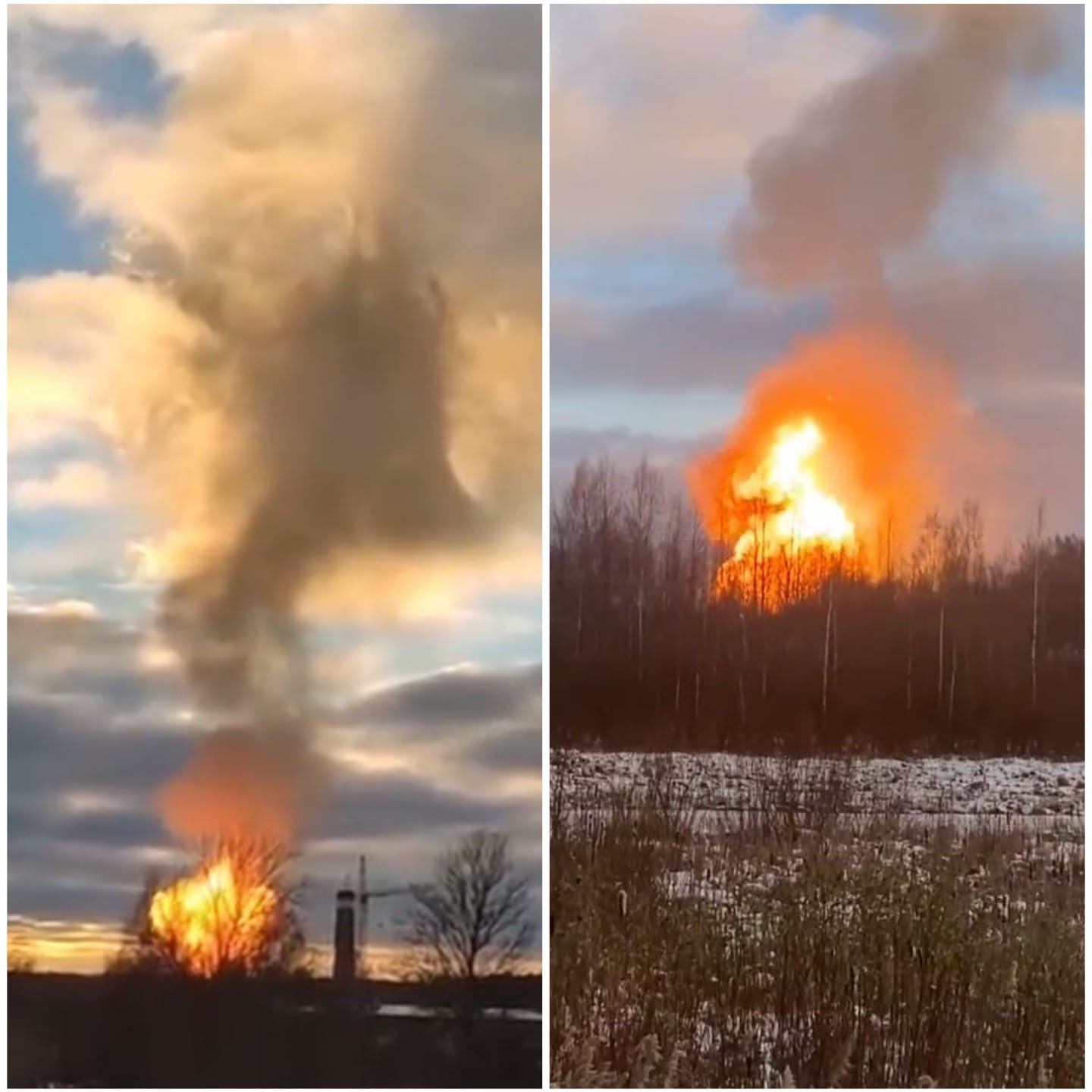 Lenjingrad požar eksplozija plinovoda