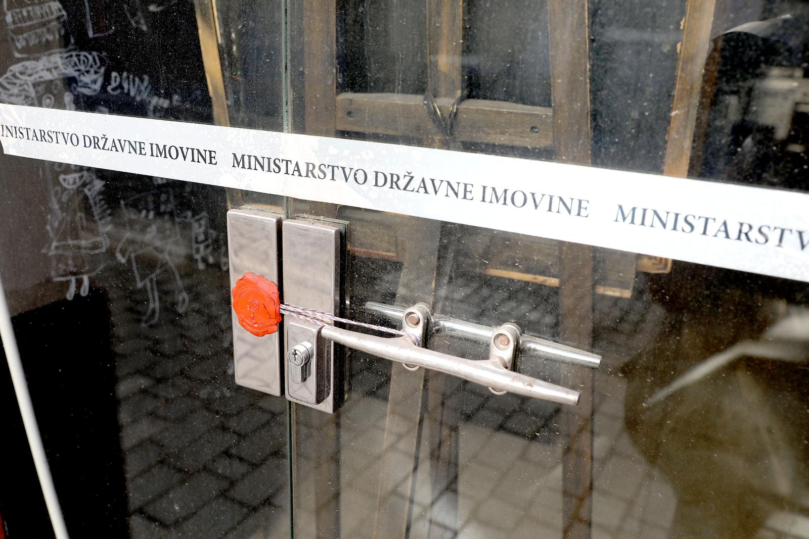 Zagreb: Državni poslovni prostor zapečaćen pečatom i trakom Ministrastva državne imovine
