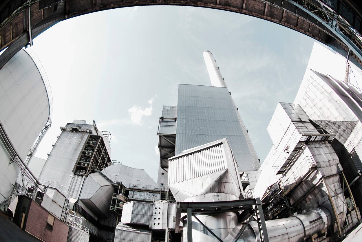 Flue gas desulphurisation plant in a coal-fired power plant, Germany, 1999