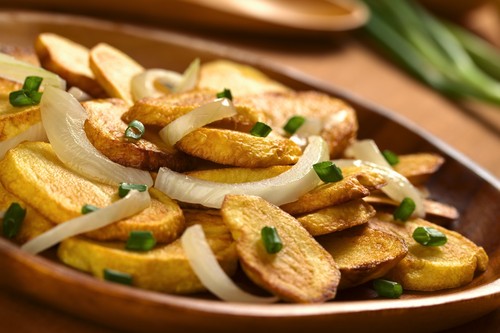 fried potato with onion