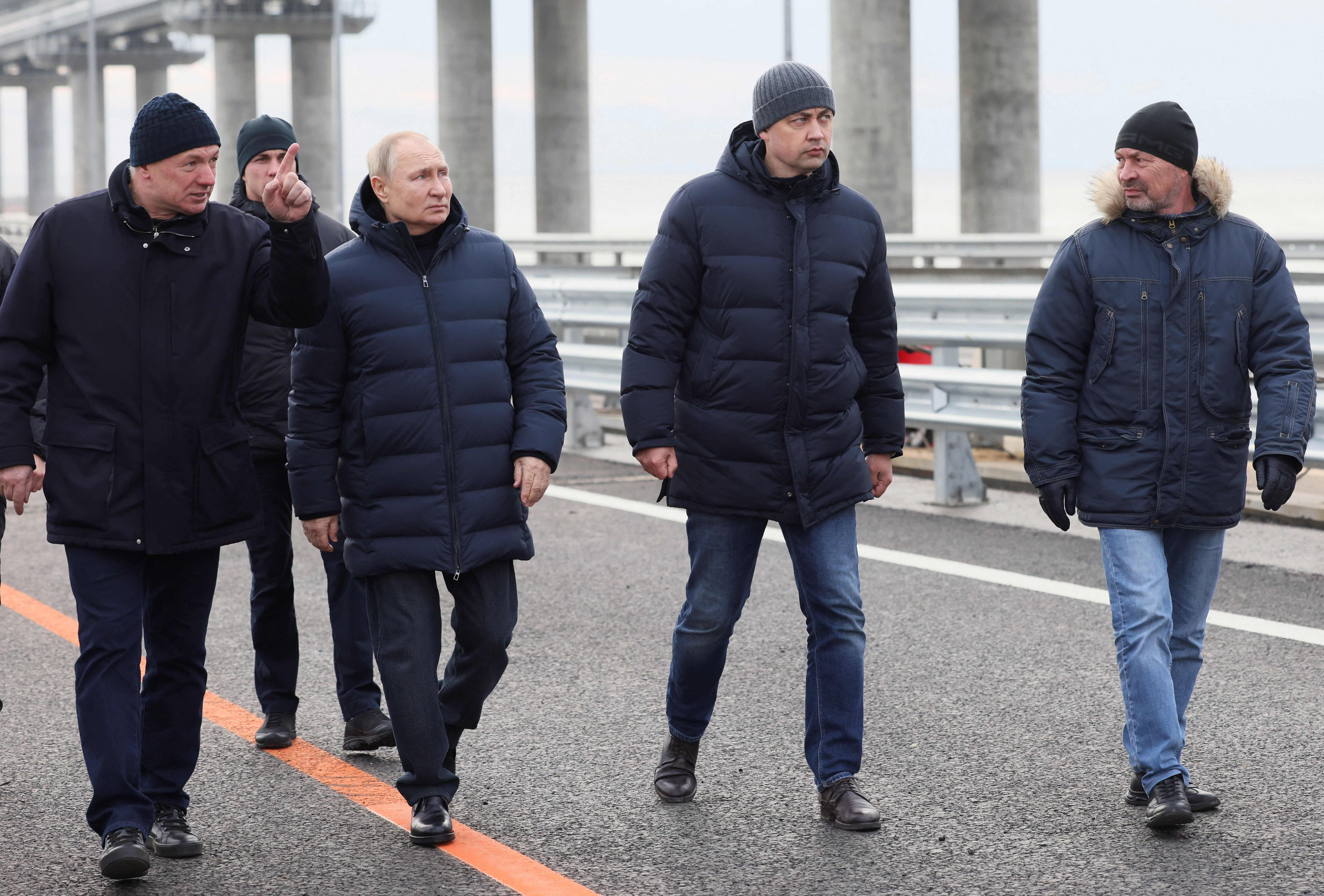 Russia's President Putin visits Crimea bridge