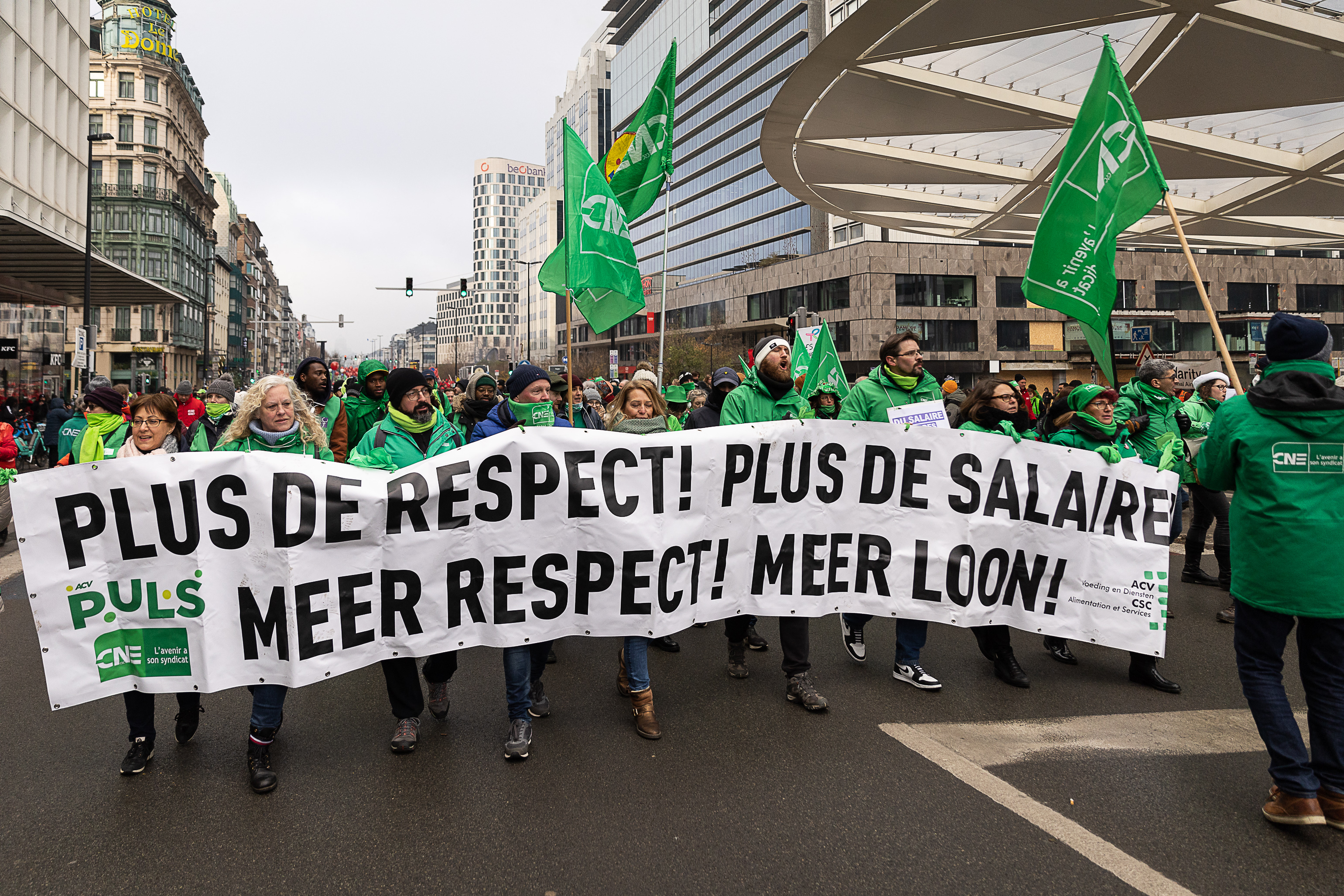 Bruxelles, belgija, prosvjed protiv inflacije
