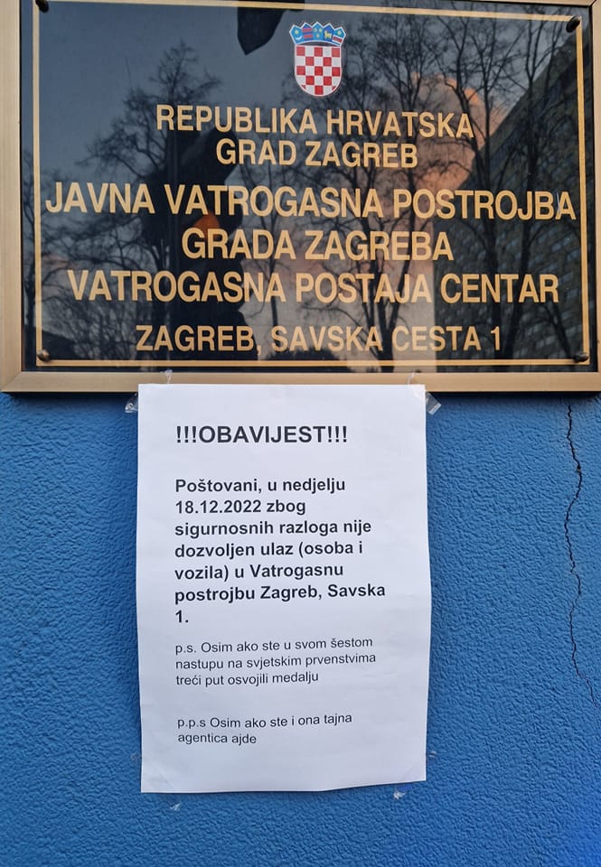 ZABRANJEN ULAZ VATROGASCI