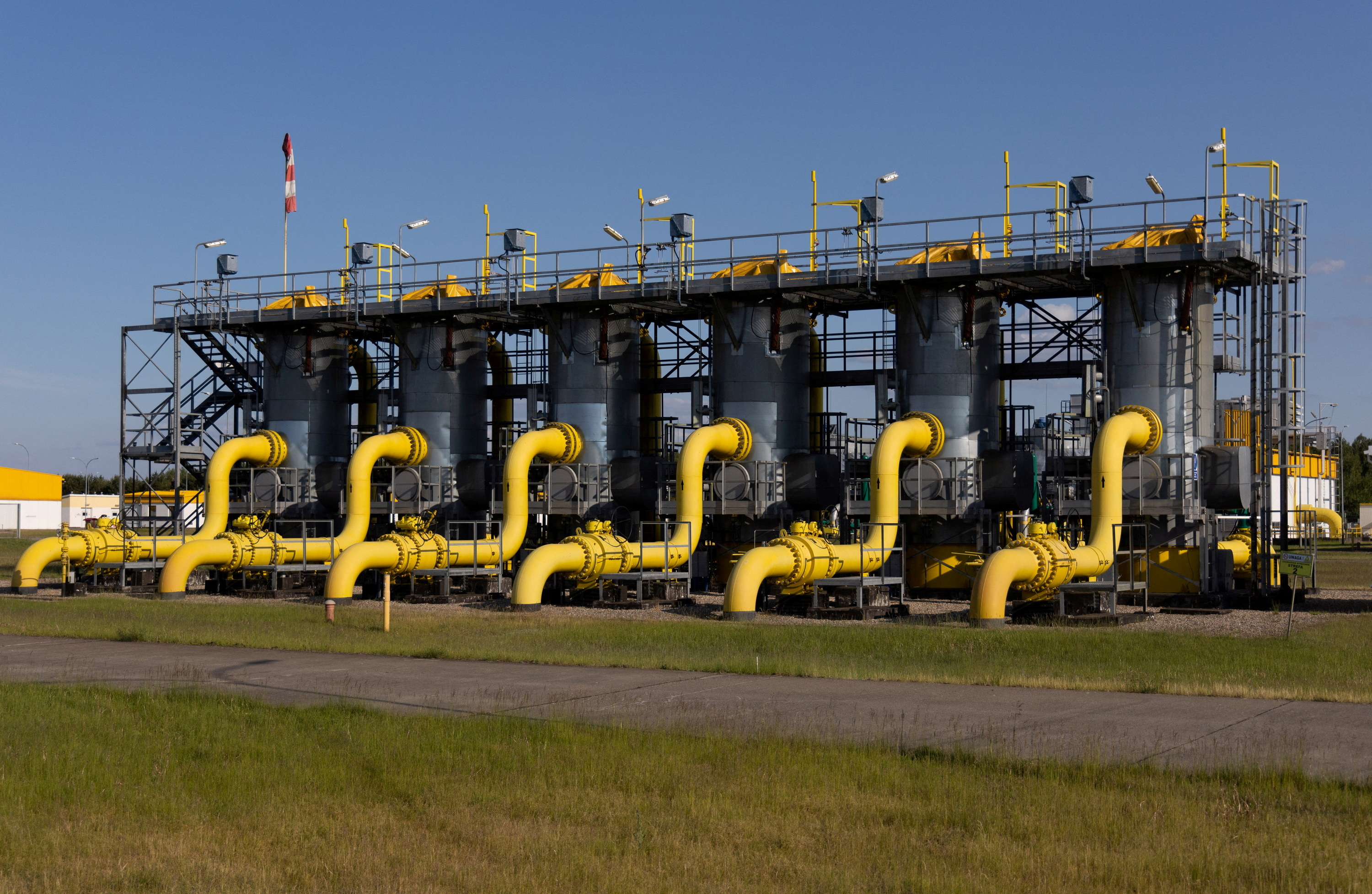 FILE PHOTO: A view of the gas compressor station in Gabinek near Wloclawek