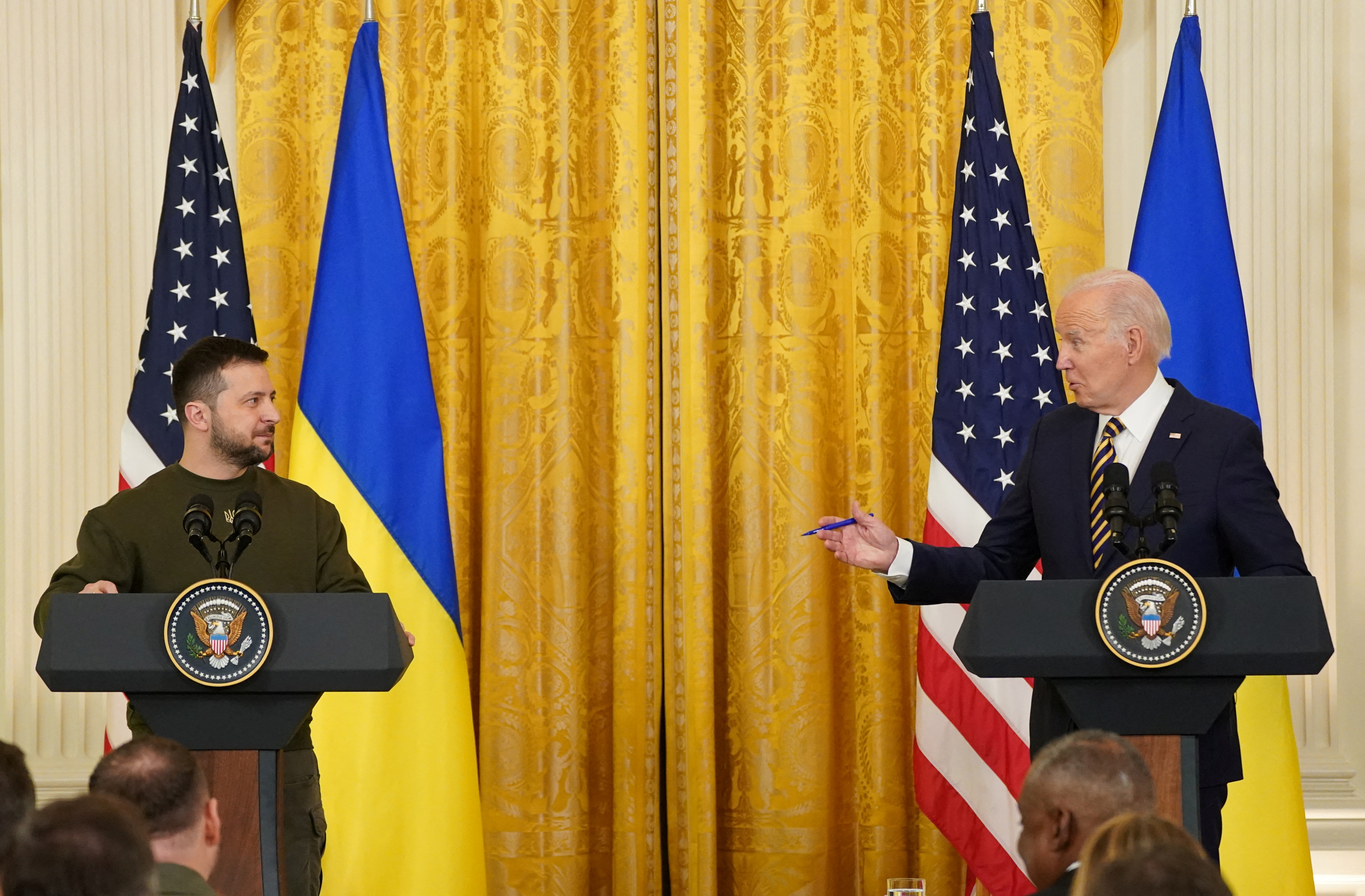 U.S. President Biden welcomes Ukraine's President Zelenskiy at the White House in Washington