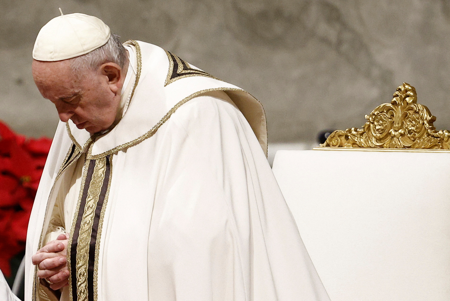 Pope Francis celebrates Christmas Eve mass at the Vatican
