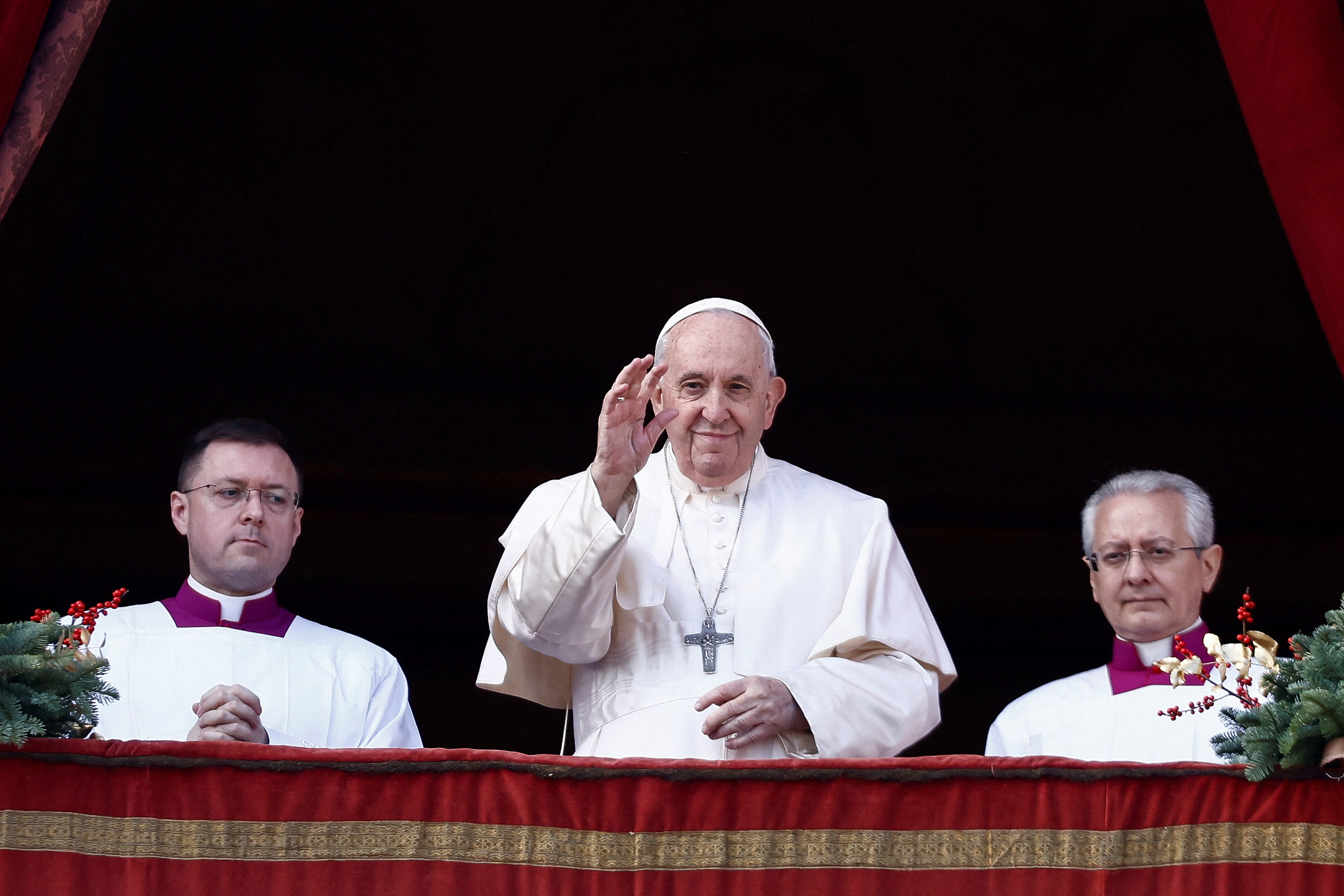 Pope Francis delivers his traditional Christmas Day Urbi et Orbi message at the Vatican