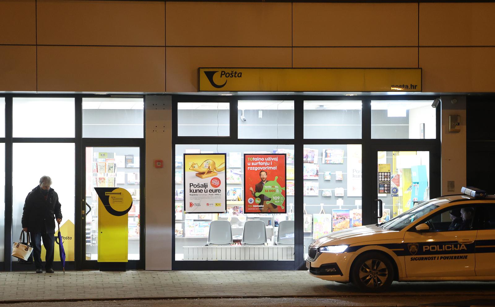 hrvatska pošta, poslovnica pošte, policija, provala