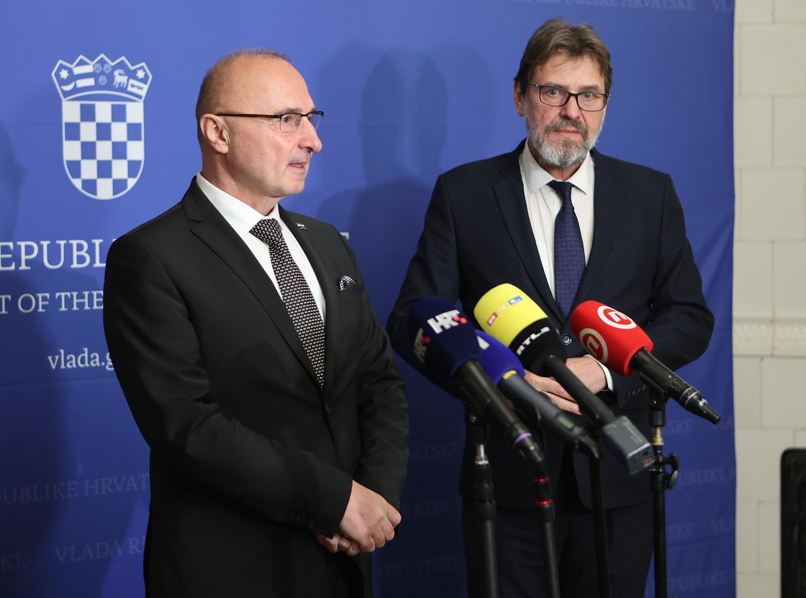 Zagreb: Nakon sastanka s premijerom Plenkovićem, Grlić Radman i Žigmanov obratili se medijima