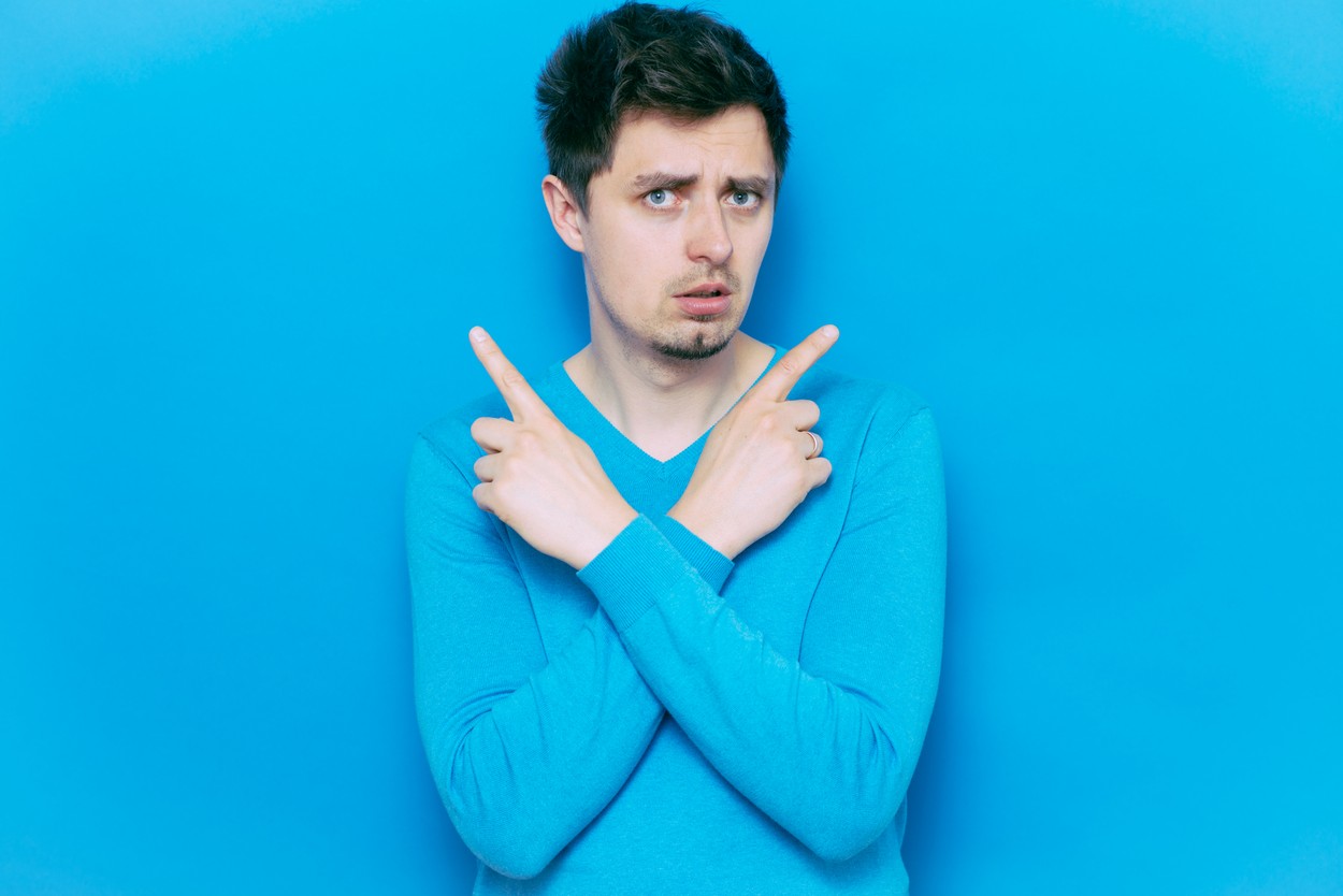 Direction choices with left and right directional arrows