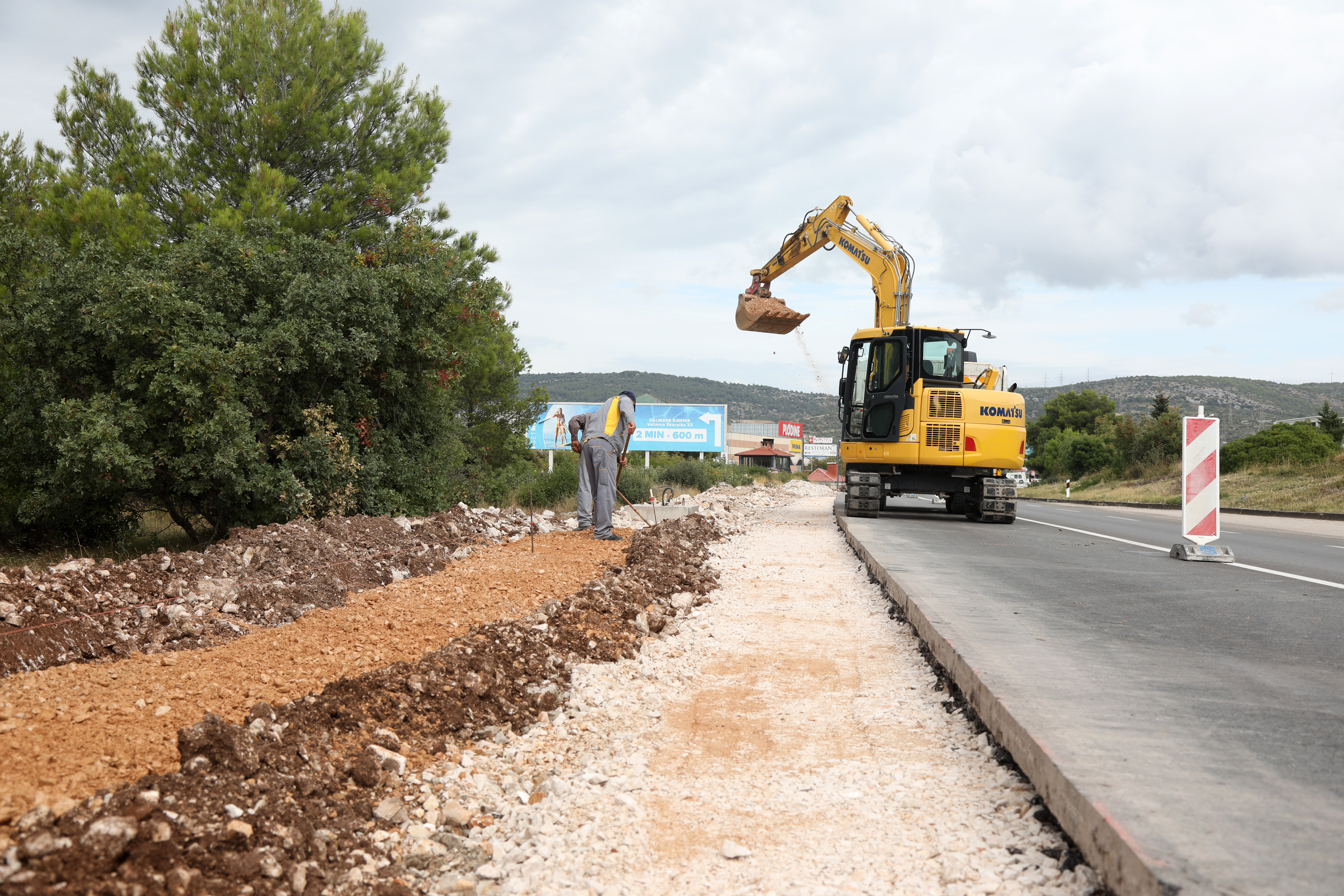 Šibenik: Radovi na dogradi pješačko-biciklističke staze