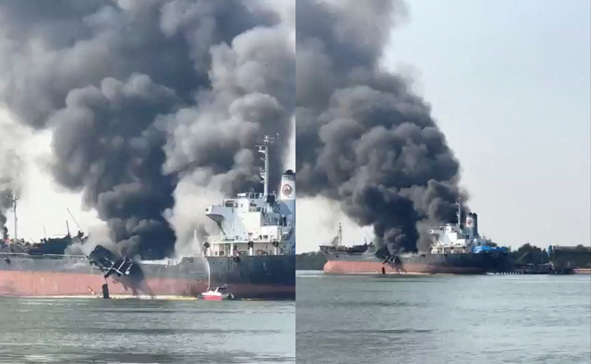 tanker, požar, tajland