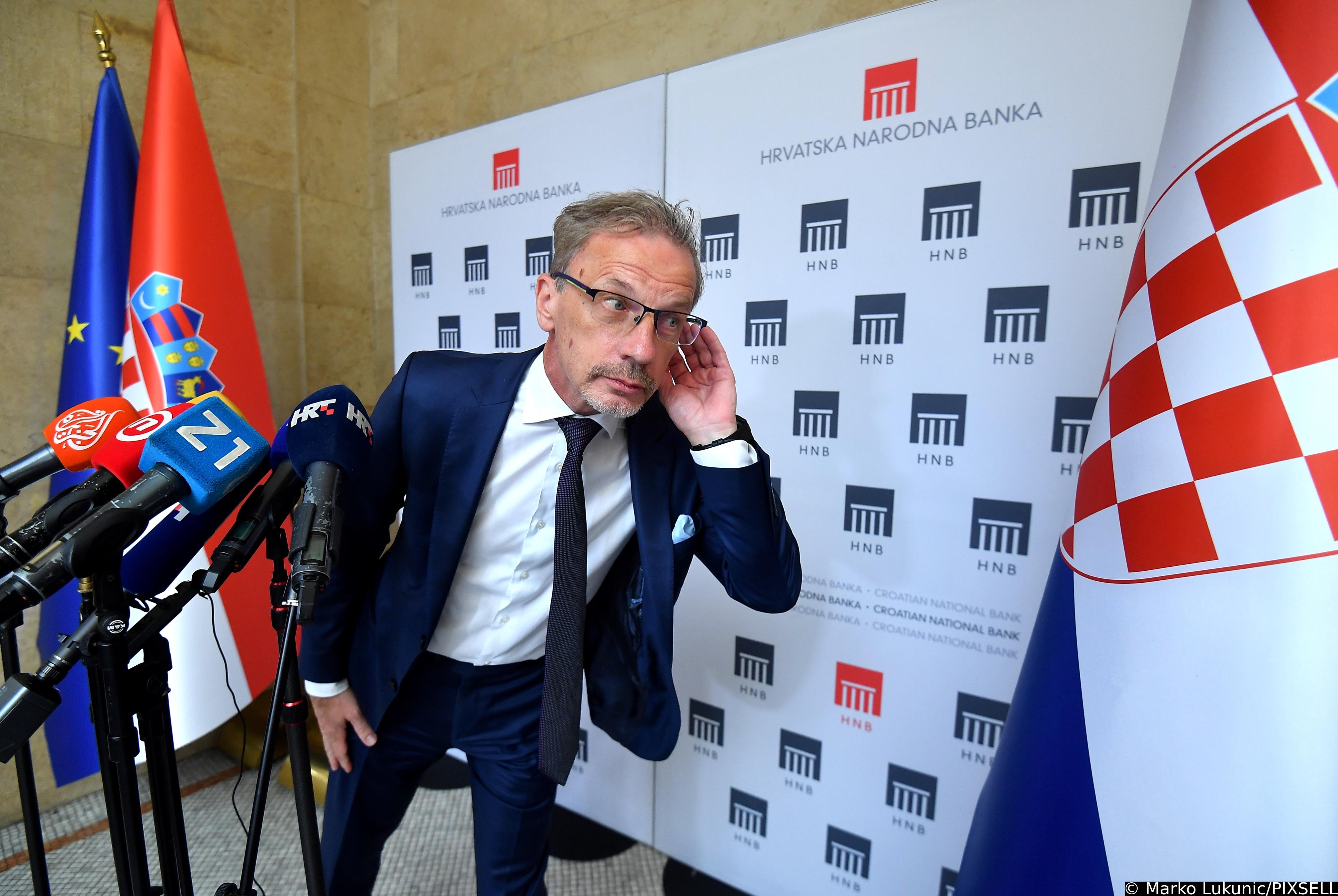 Zagreb: Boris Vujčić obratio se medijima nakon polugodišnjeg brifinga HNB-a