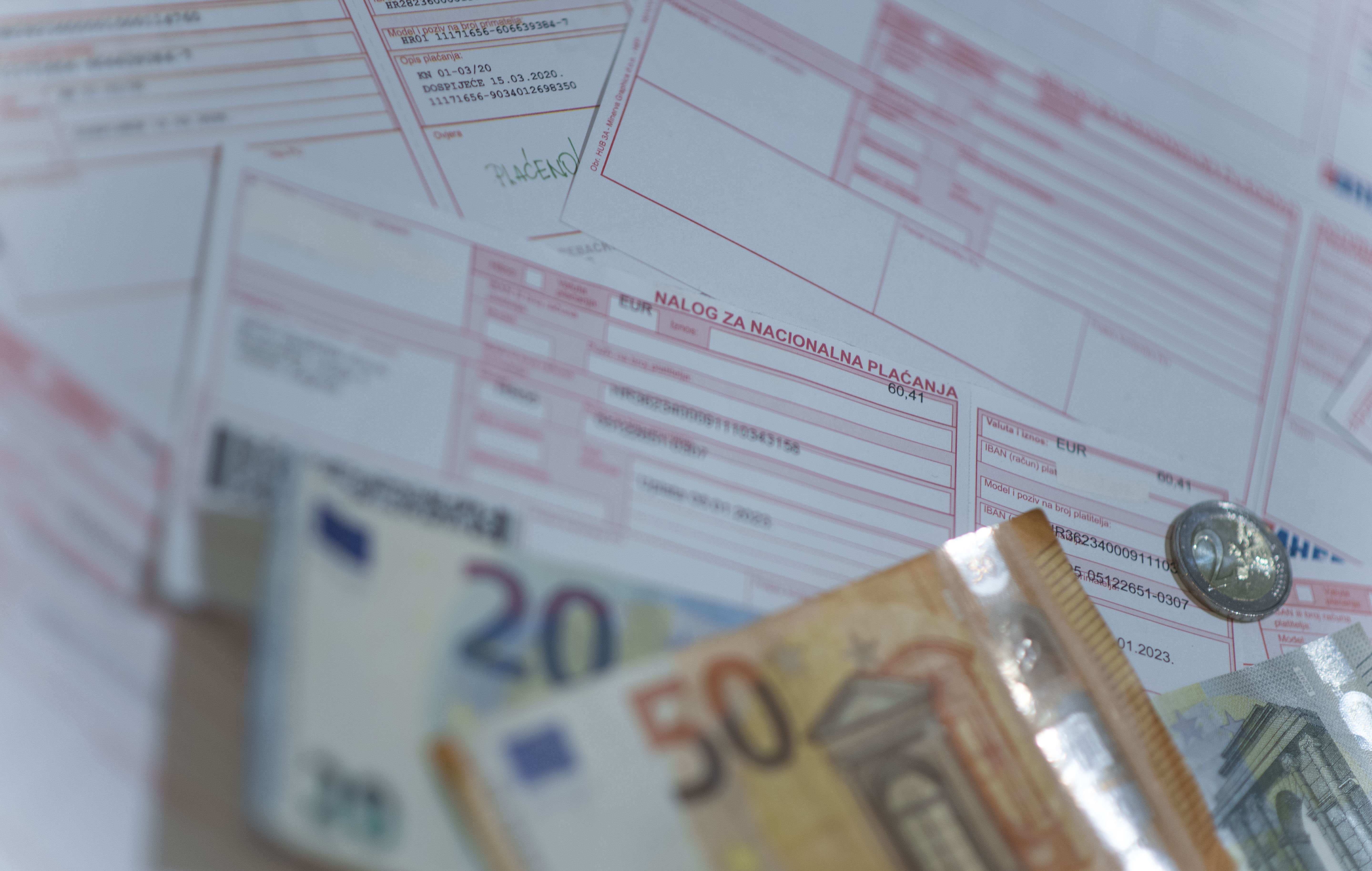 Cijena računa za plin iskazana u eurima