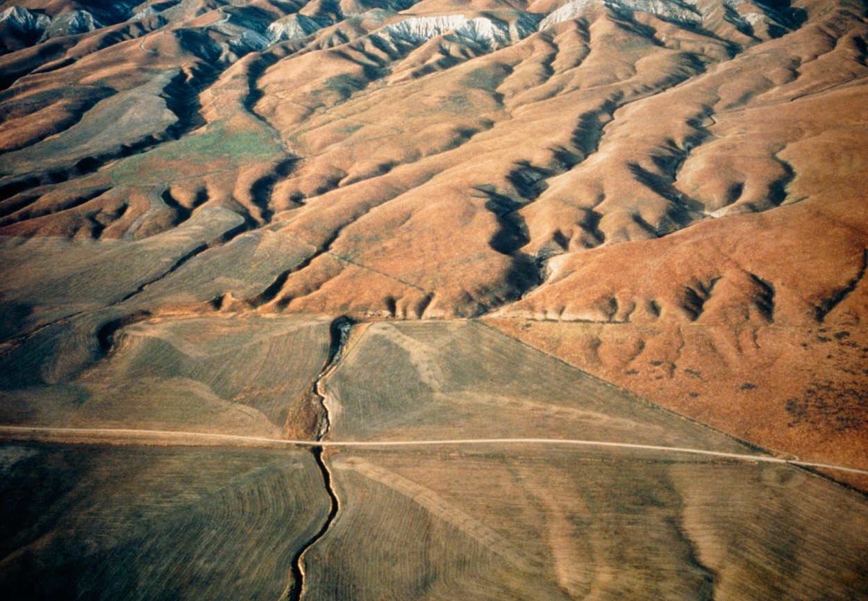 Aerial photo of San Andreas fault