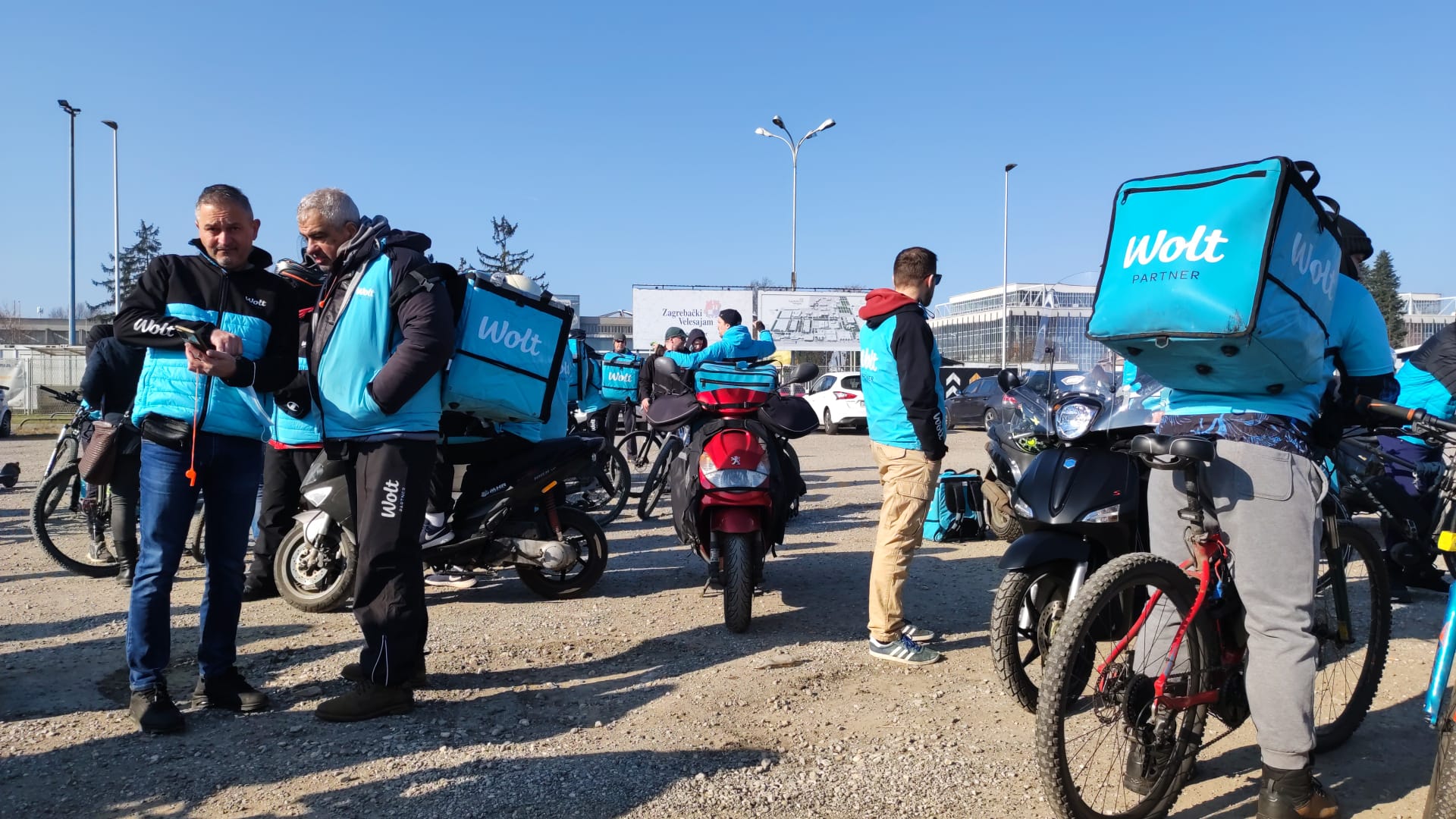 wolt, dostavljači, prosvjed