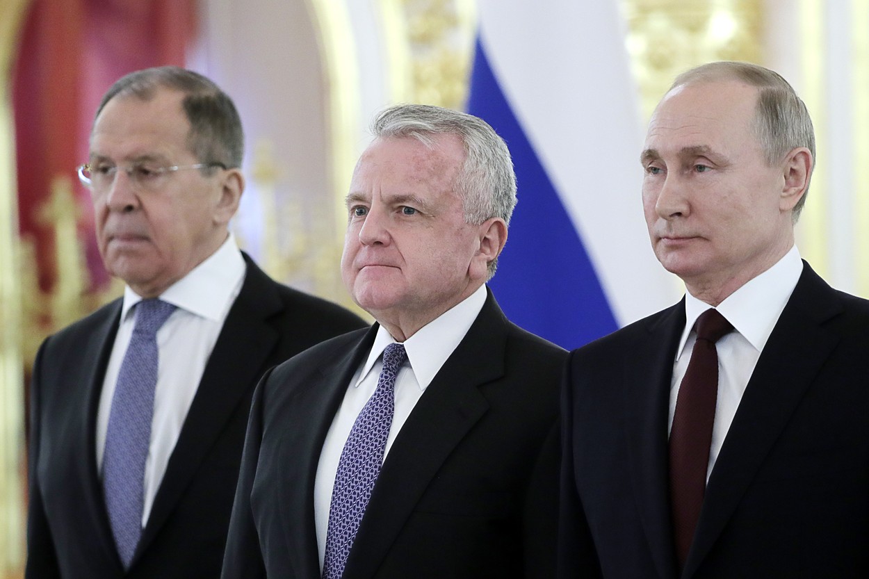 Russian President Putin receives credentials from foreign ambassadors