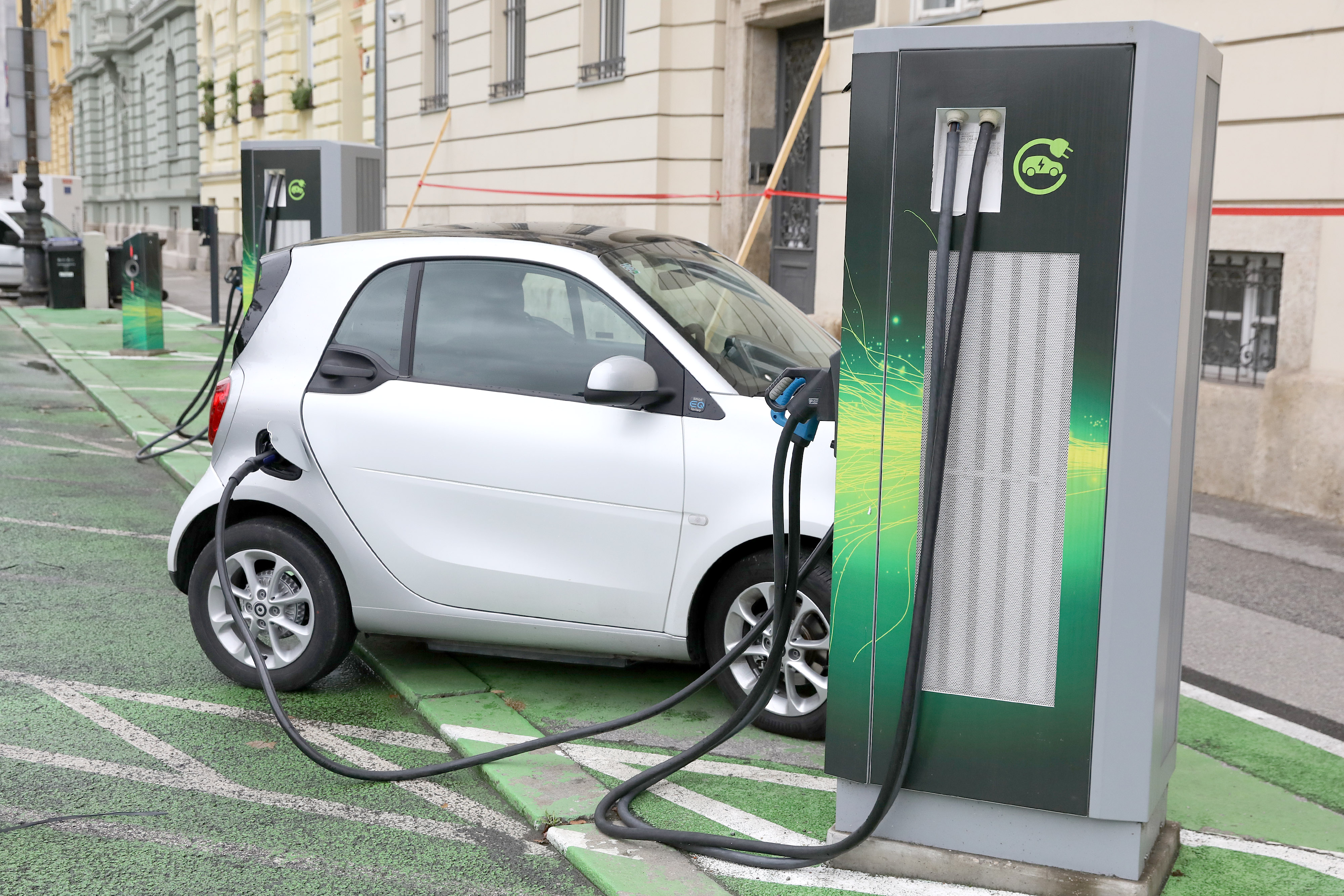 Ilustracija za punjenje električnog automobila