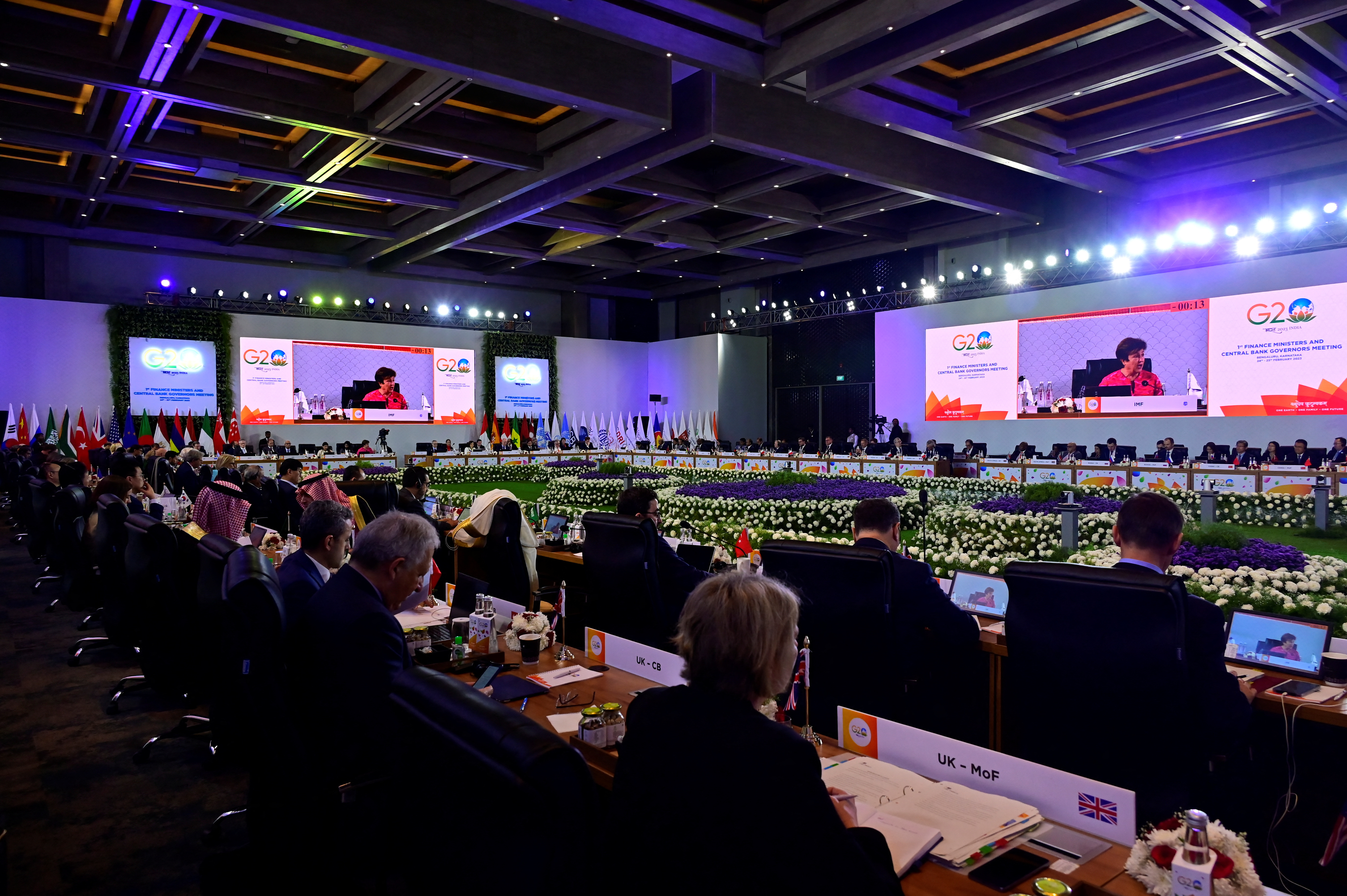 G20 Finance Ministers, Central Bank Governors and head of delegates attend the G20 Finance Ministers and Central Bank Governors meeting on outskirts of Bengaluru