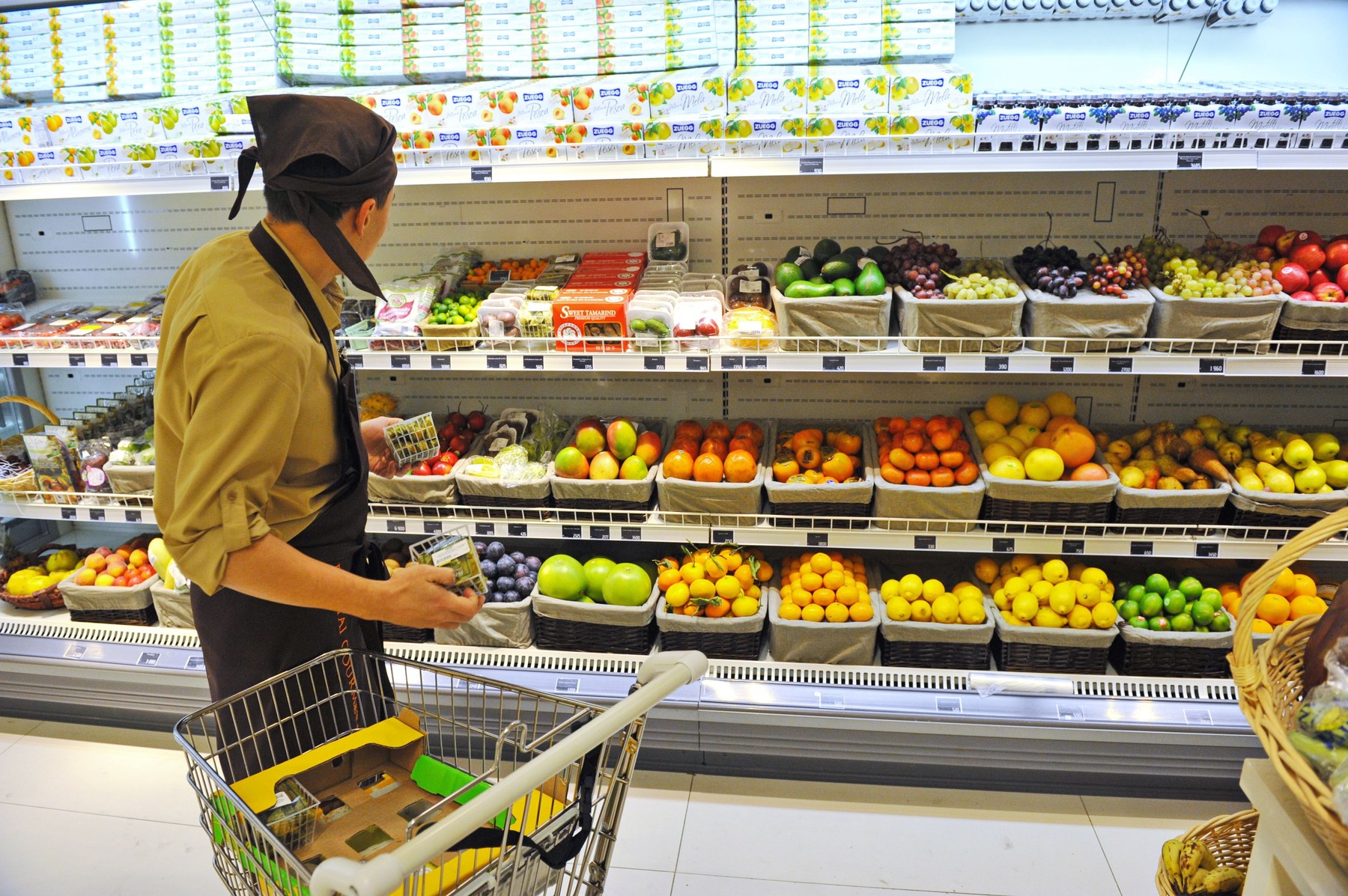A large grocery hypermarket. Sale of various goods for citizens. Almaty, Kazakhstan, Almaty, Almaty, Kazakhstan - 07 Nov 2012