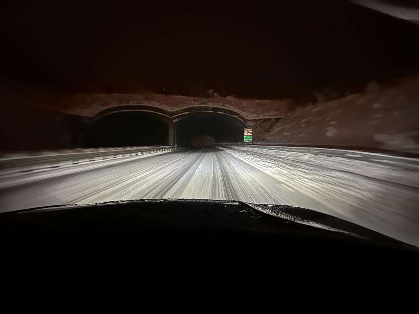 Zimski uvjeti na autocesti A1 u Lici