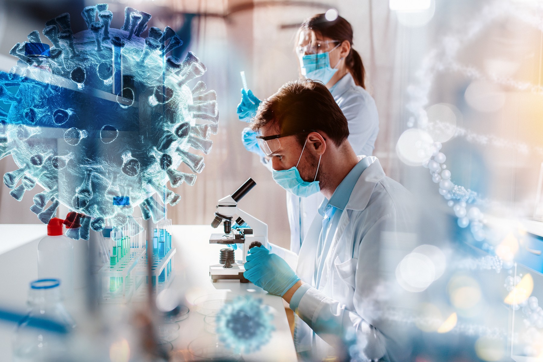 covid, koronavirus, laboratorij