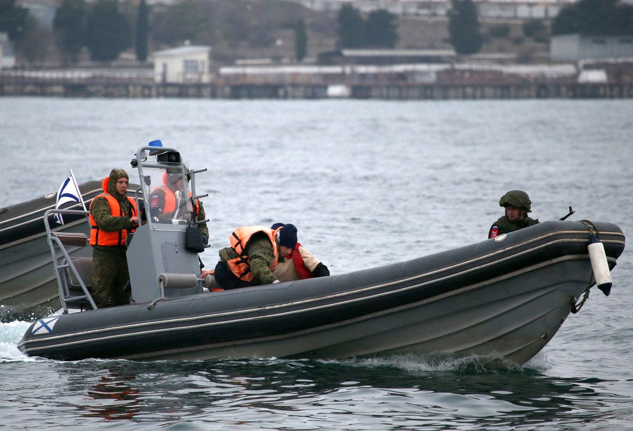 Russian naval military police units hold first exercise in Sevastopol