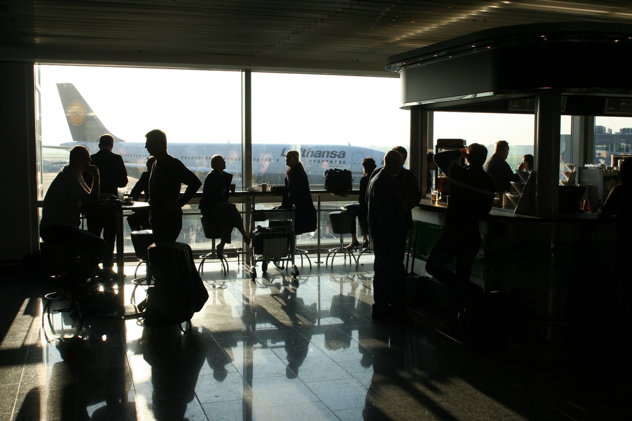 Airport in Frankfurt, Germany