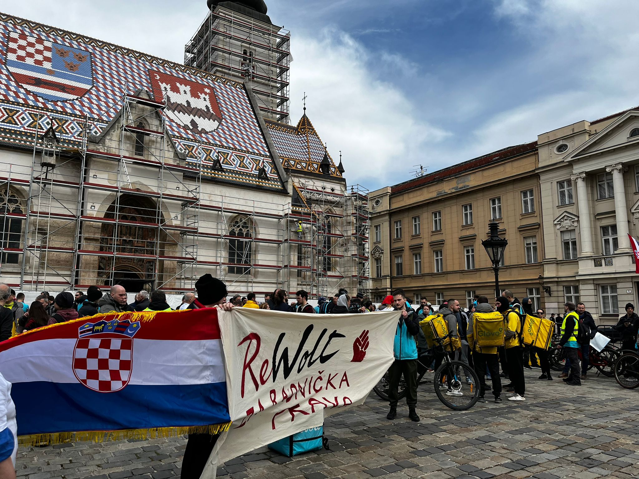 Prosvjed, Glovo, Wolt, dostavljači