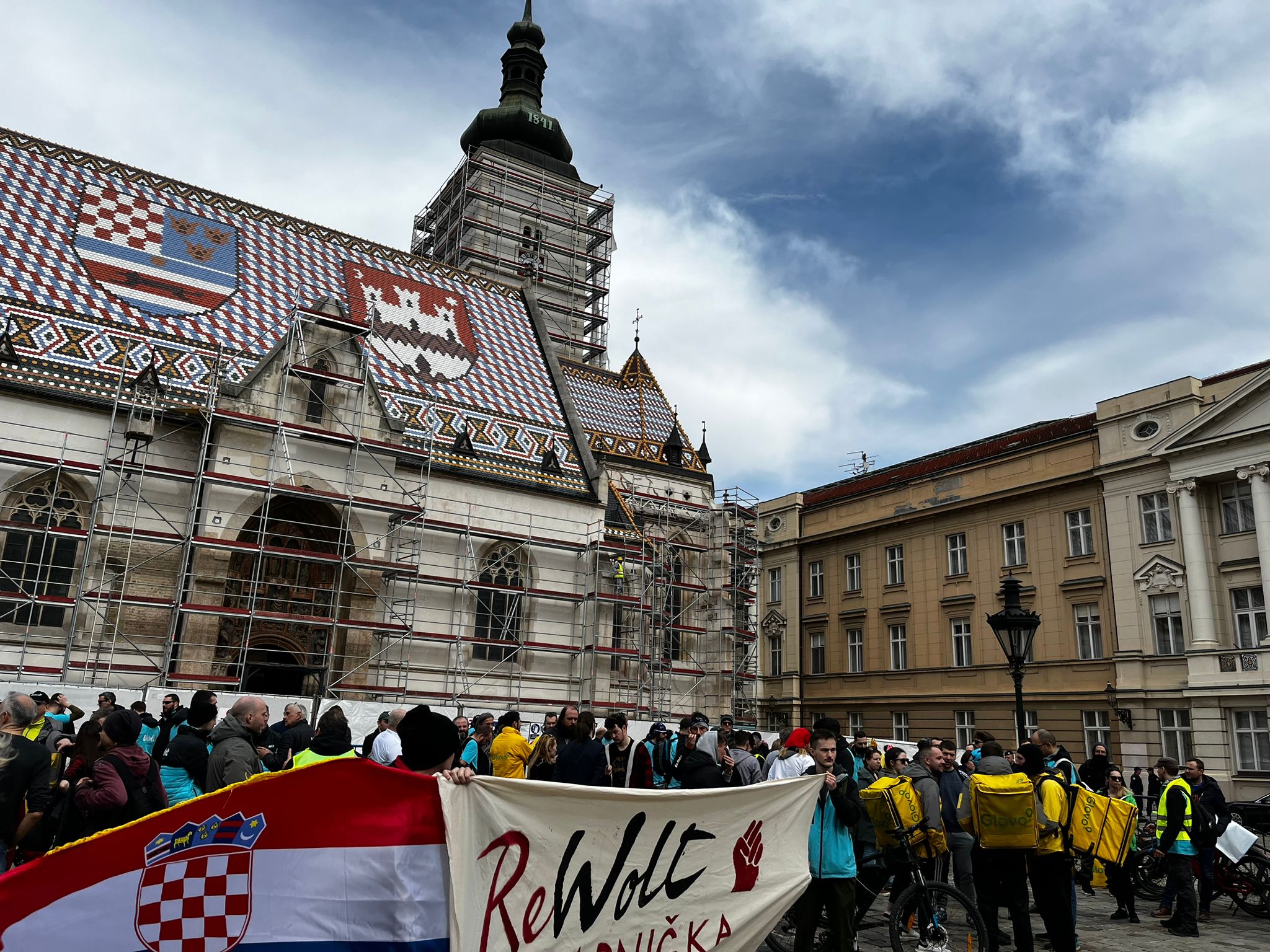 Prosvjed, Glovo, Wolt, dostavljači