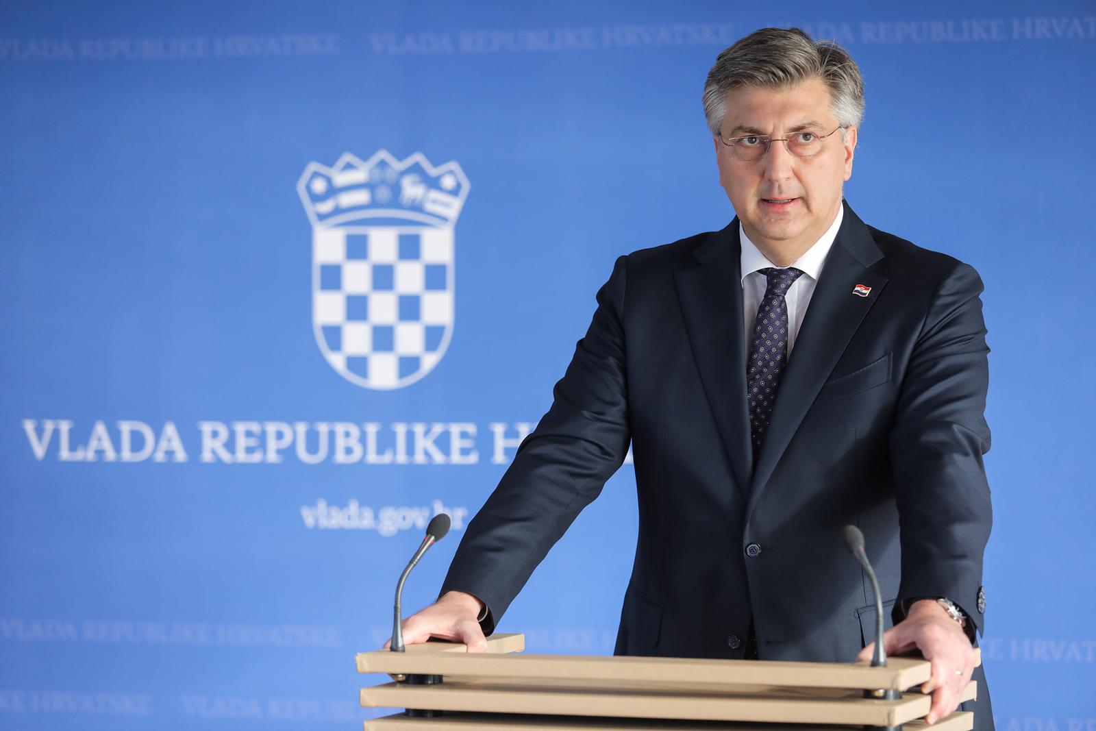 Zagreb: Andrej Plenkovi? dao je izjavu za medije nakon sjednice Vlade