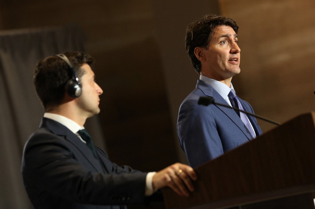 justin trudeau i volodimir zelenski