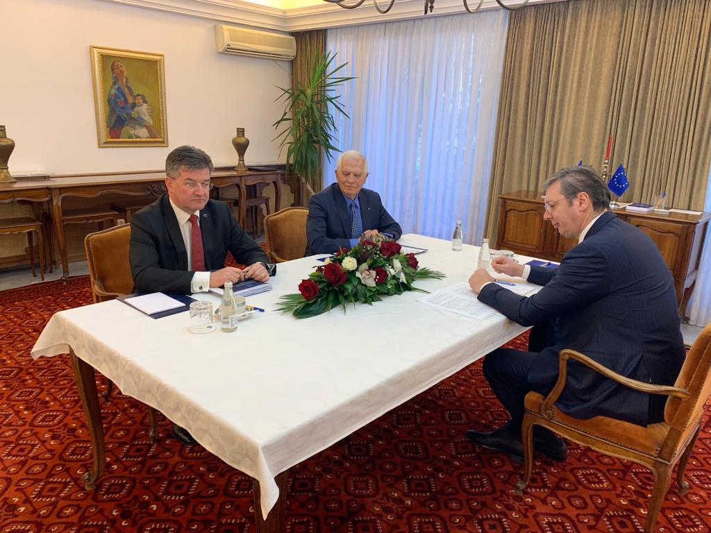 aleksandar vučić, albin kurti, josep borell