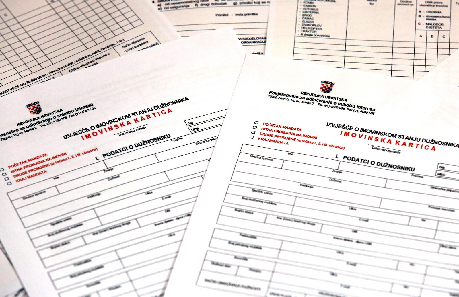 Obrazac imovinske kartice