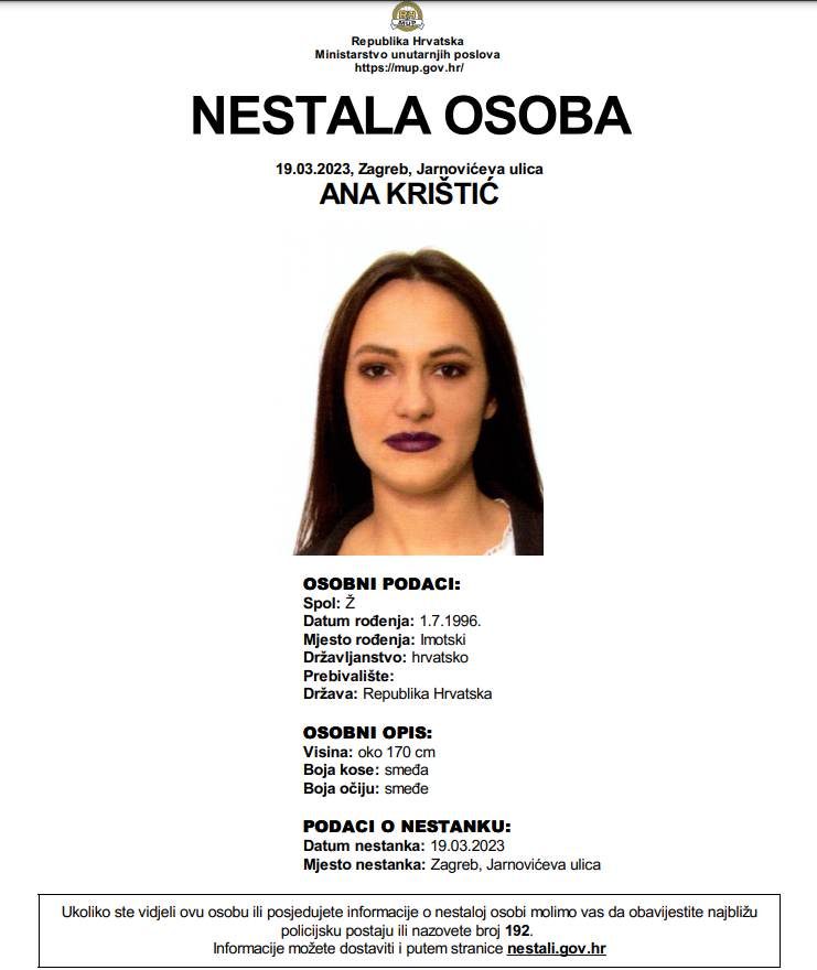 nestala, ana krištić