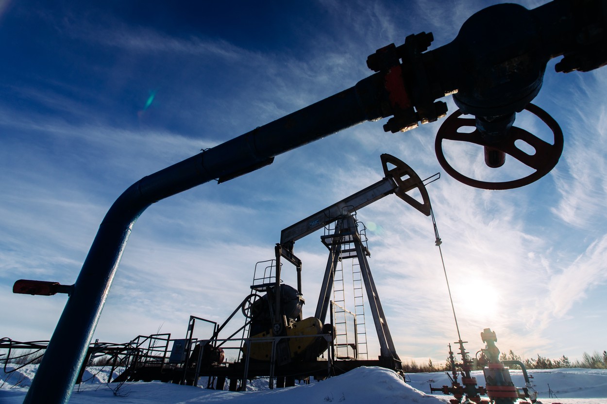 Pumpjacks in Khanty-Mansi Autonomous Area - Yugra, Russia