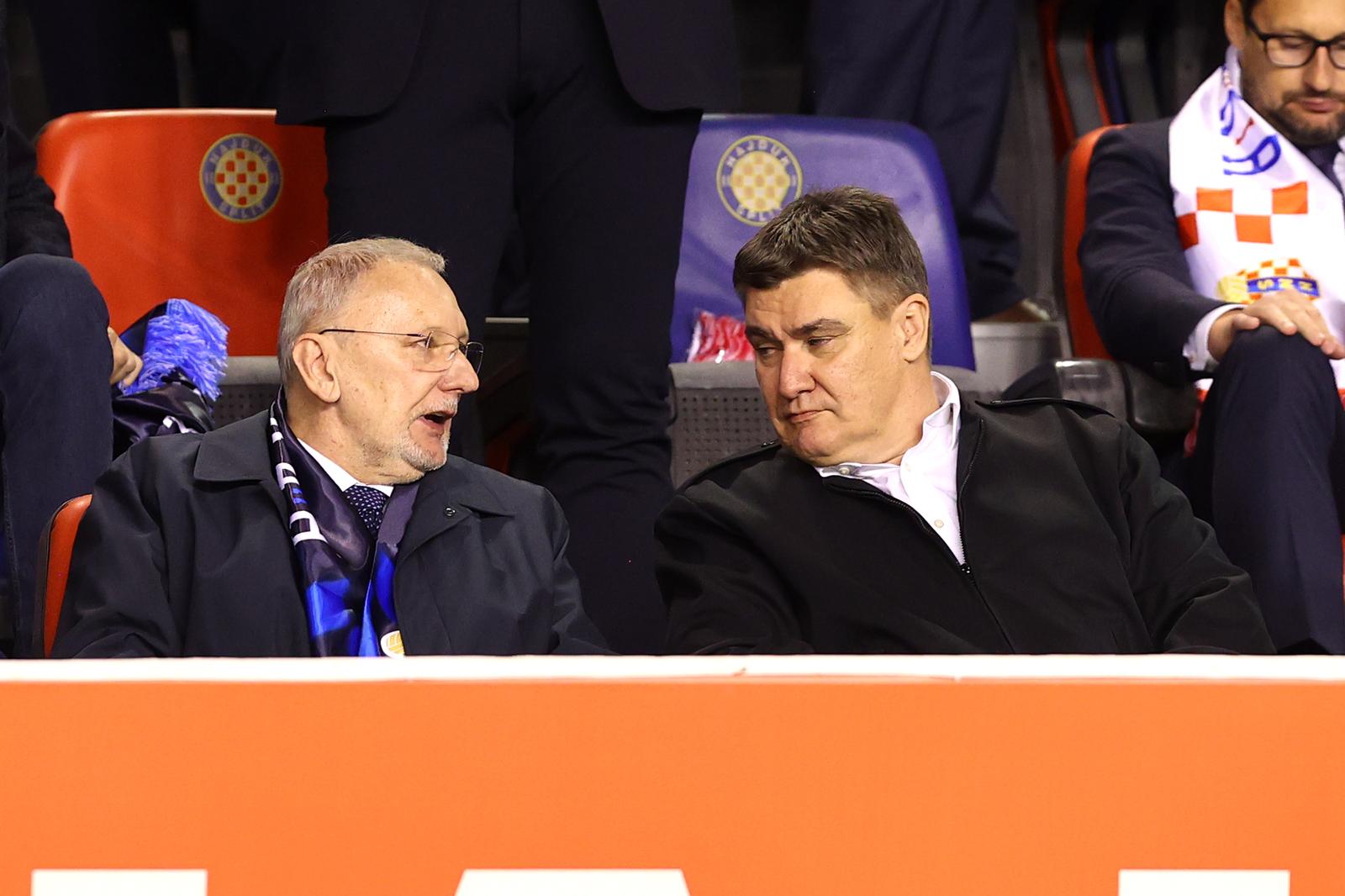 Poljud: Zoran Milanović na utakmici Hrvatska - Wales