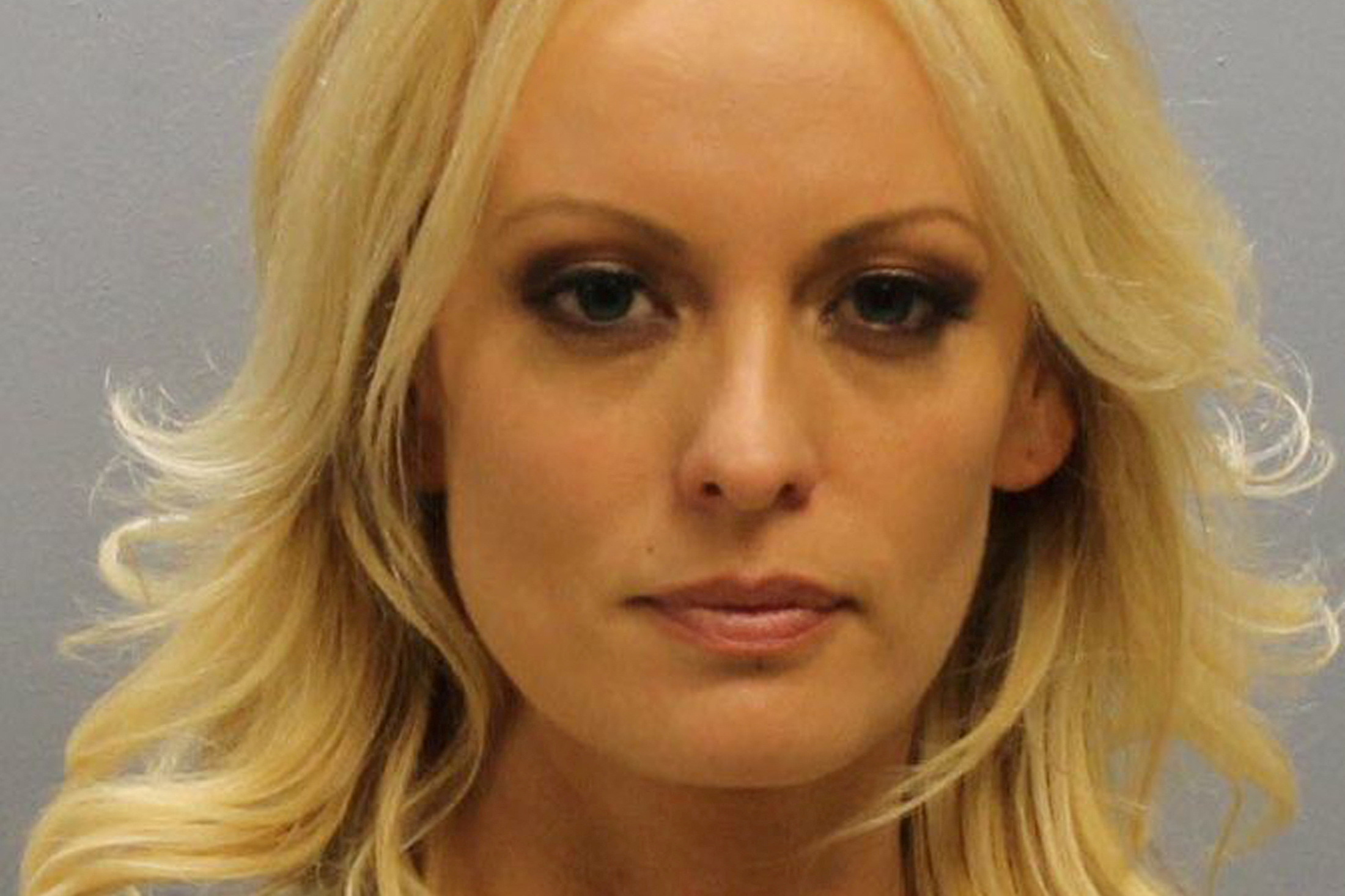 FILE PHOTO: Stormy Daniels is shown in this booking photo released by Franklin County Sheriff's Office, Columbus, Ohio