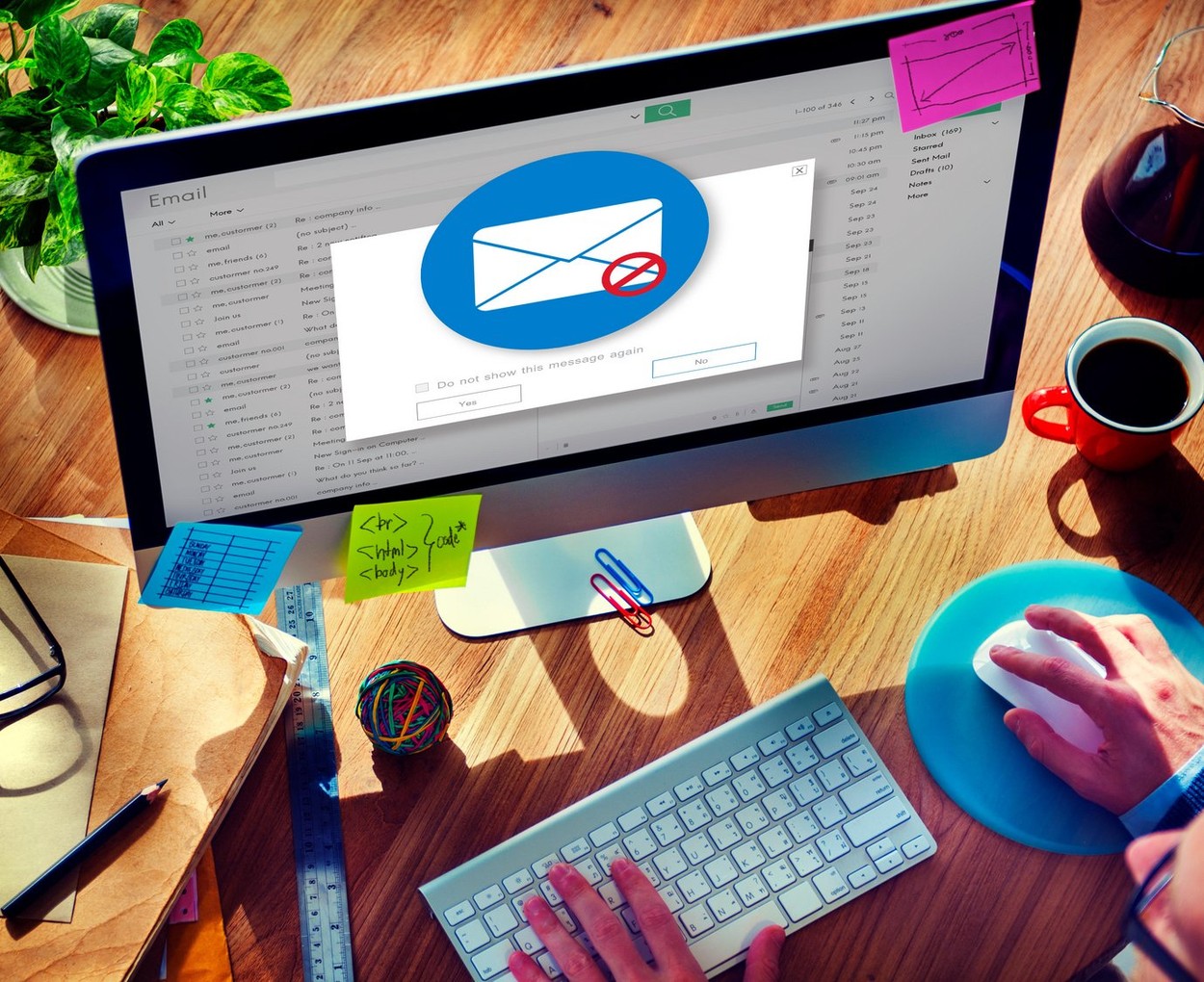 E-mail Popup Warning Window Concept