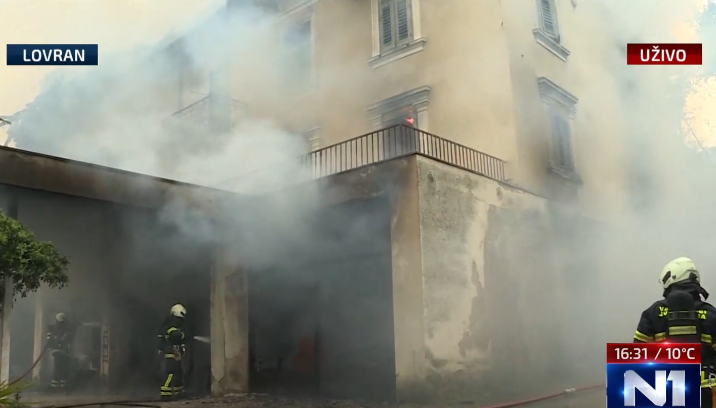 hotel miramare 2, požar lovran