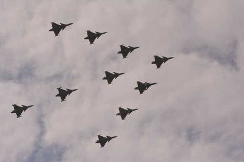 Saab JAS39C Gripen Fighter Jets - 10 Aircrafts Arrow