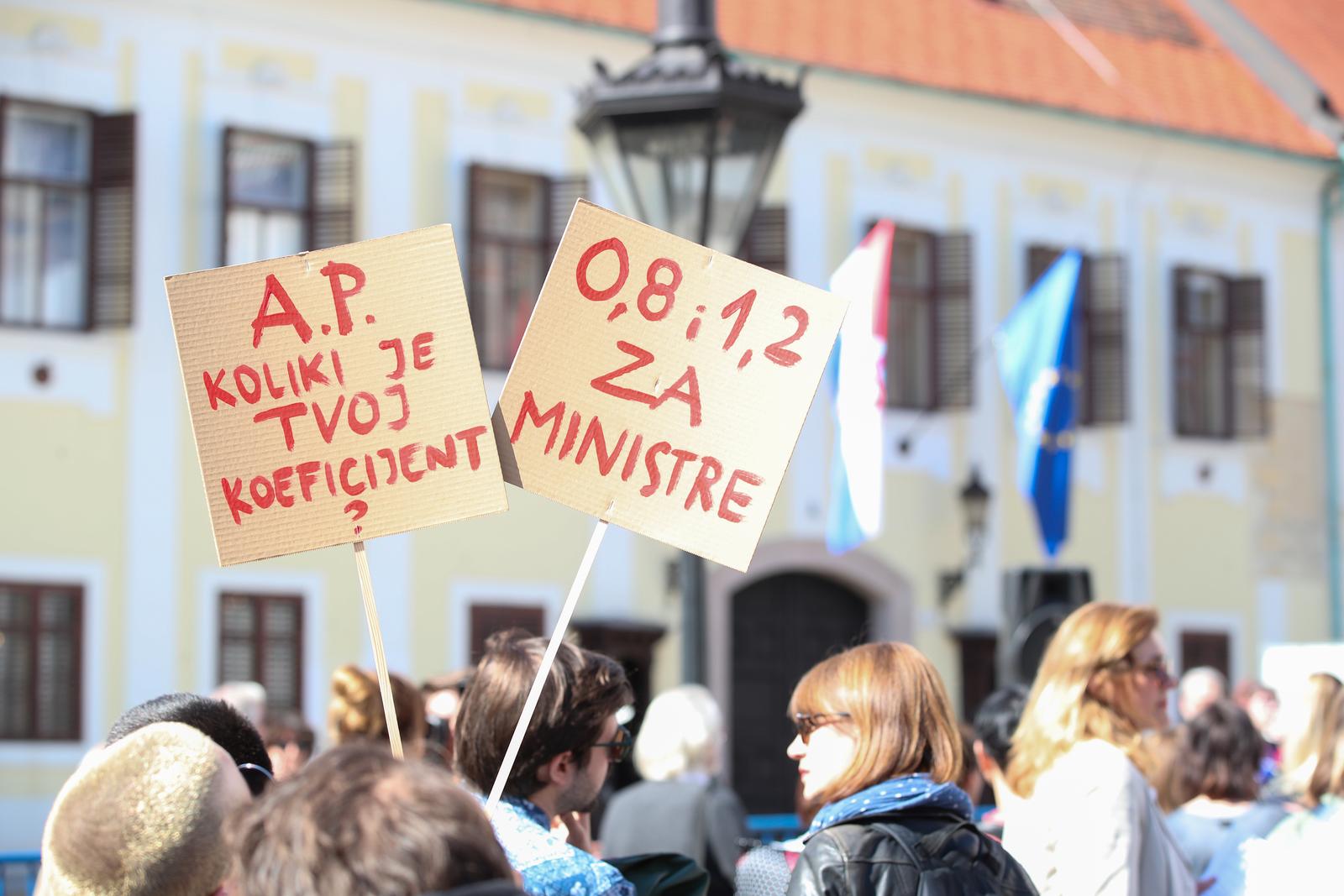 Zagreb: Prosvjed samostalnih umjetnika za veći mirovinski koeficijent