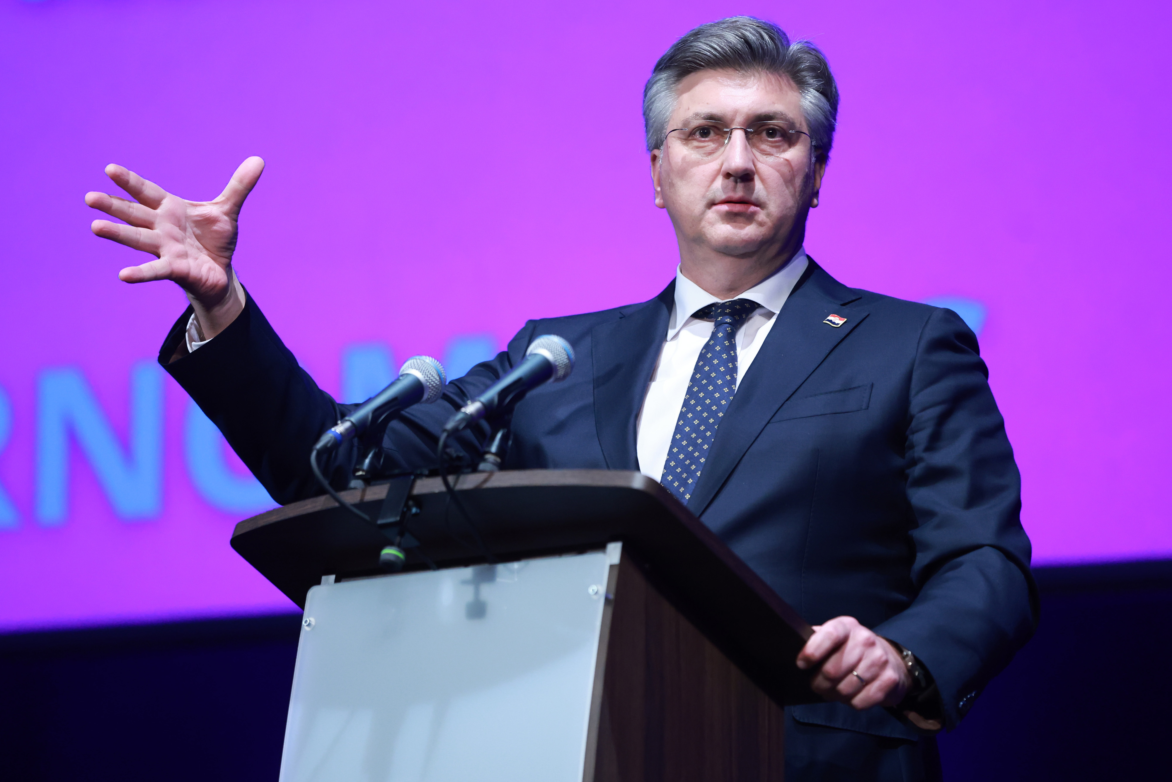 Zagreb: Andrej Plenković na obilježavanju 33. obljetnice osnutka organizacija HDZ-a gradskih četvrti Grada Zagreba