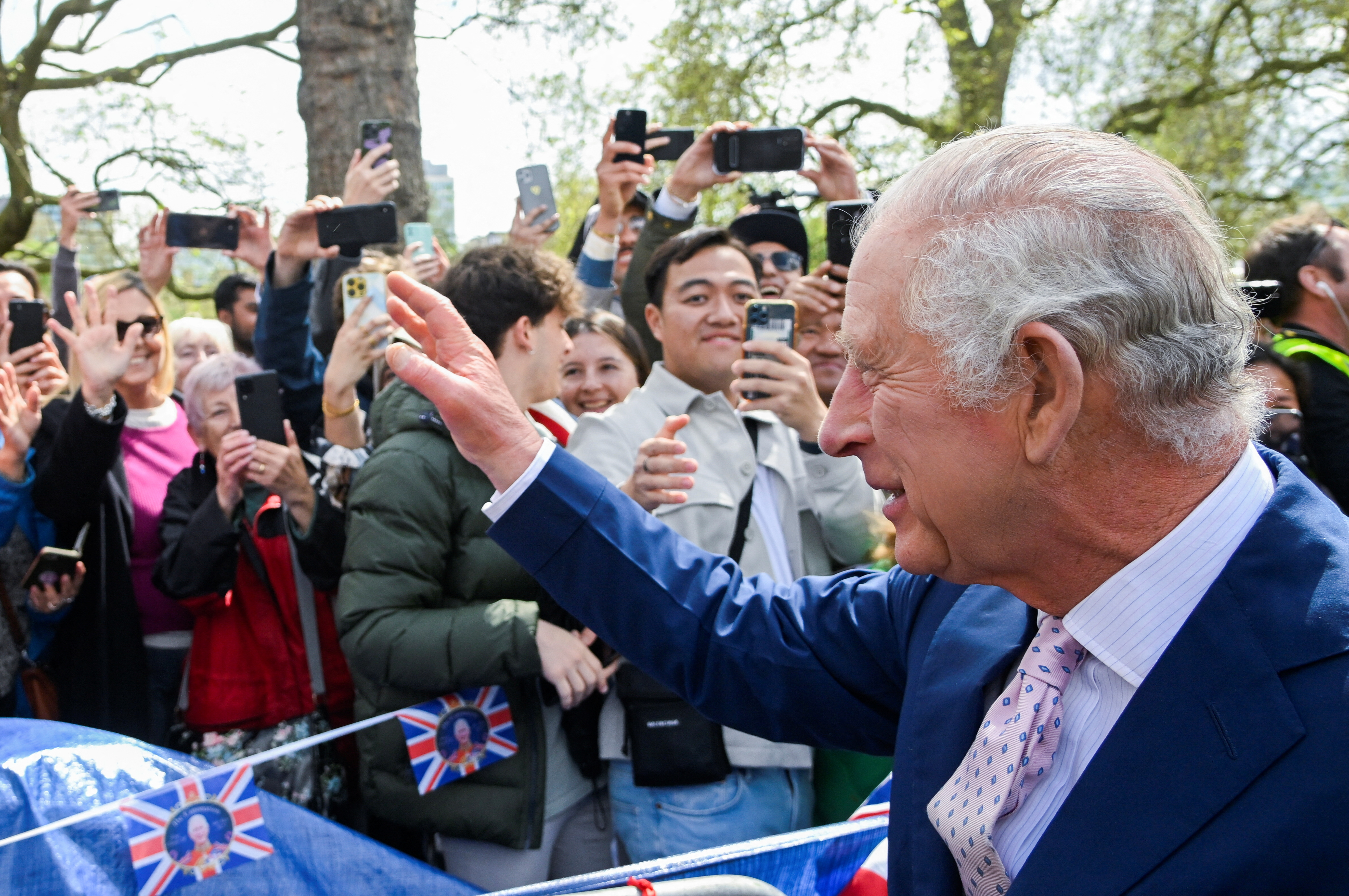 A walkabout on the Mall ahead of the coronation of Britain's King Charles and Camilla, Queen Consort, in London