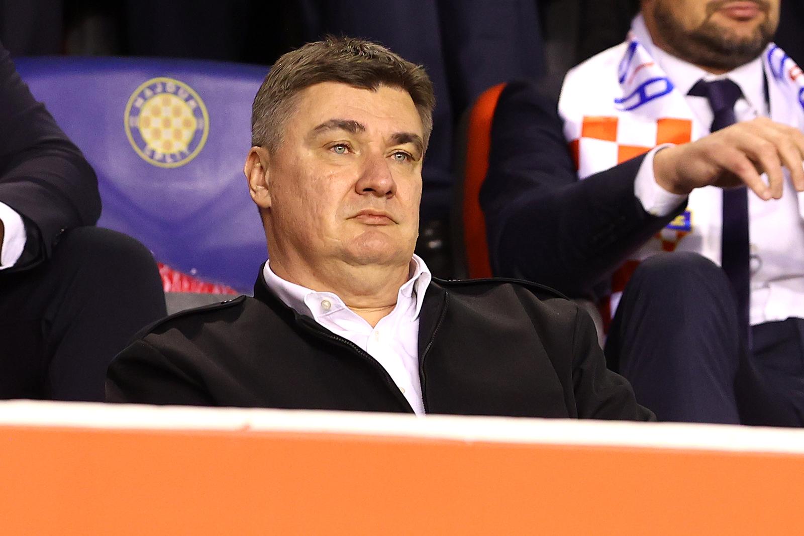 Poljud: Zoran Milanović na utakmici Hrvatska - Wales